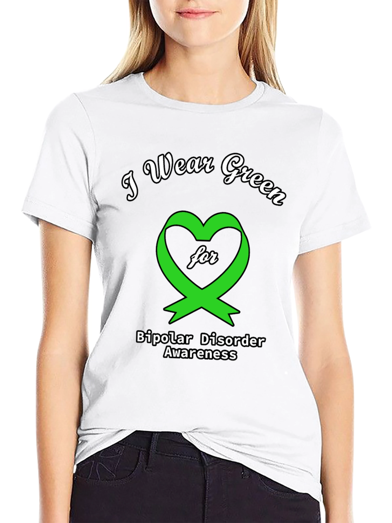 Green Ribbon Bipolar Disorder Awareness T-Shirt
