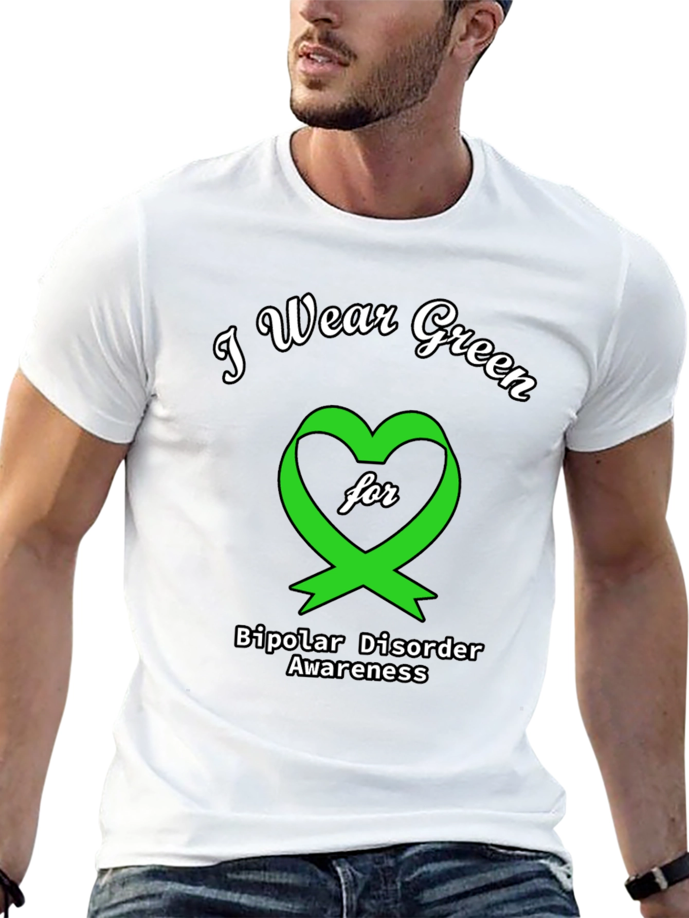 Green Ribbon Bipolar Disorder Awareness T-Shirt