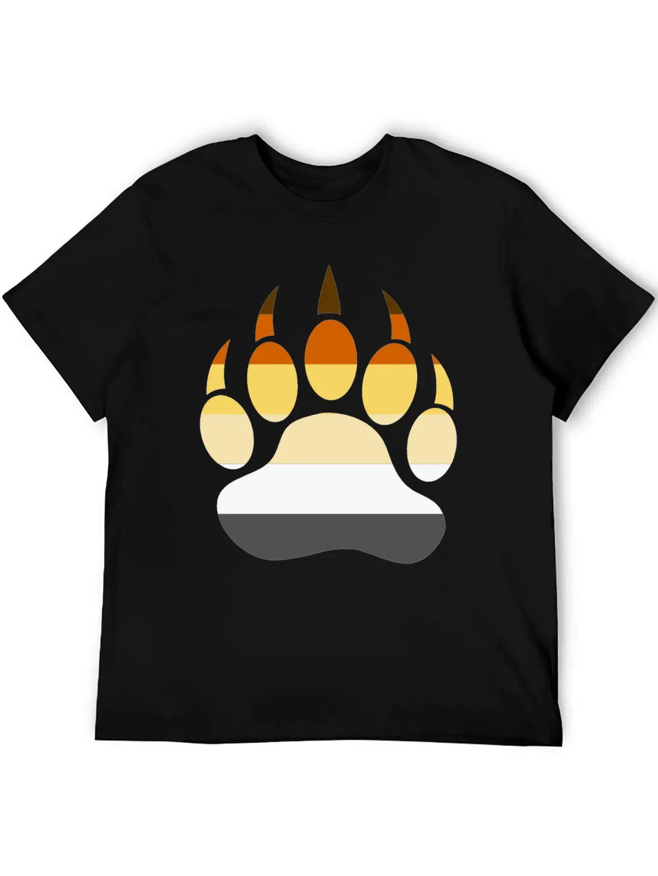 Gay Bear LGBT Bear Shirt, Bear Paw Rainbow Flag Unisex Casual T-Shirt – Clean Design For Daily Comfort