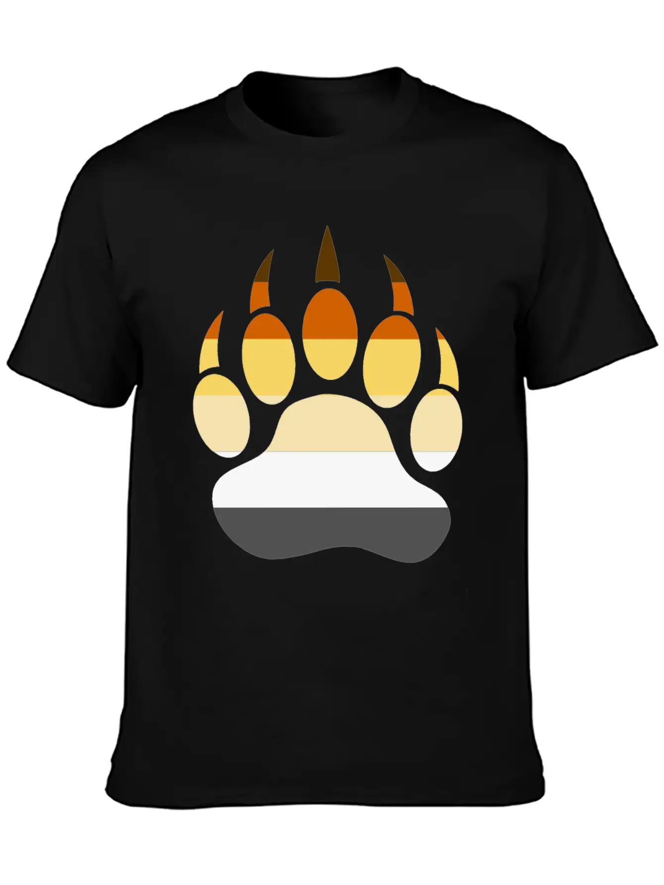 Gay Bear LGBT Bear Shirt, Bear Paw Rainbow Flag Unisex Casual T-Shirt – Clean Design For Daily Comfort
