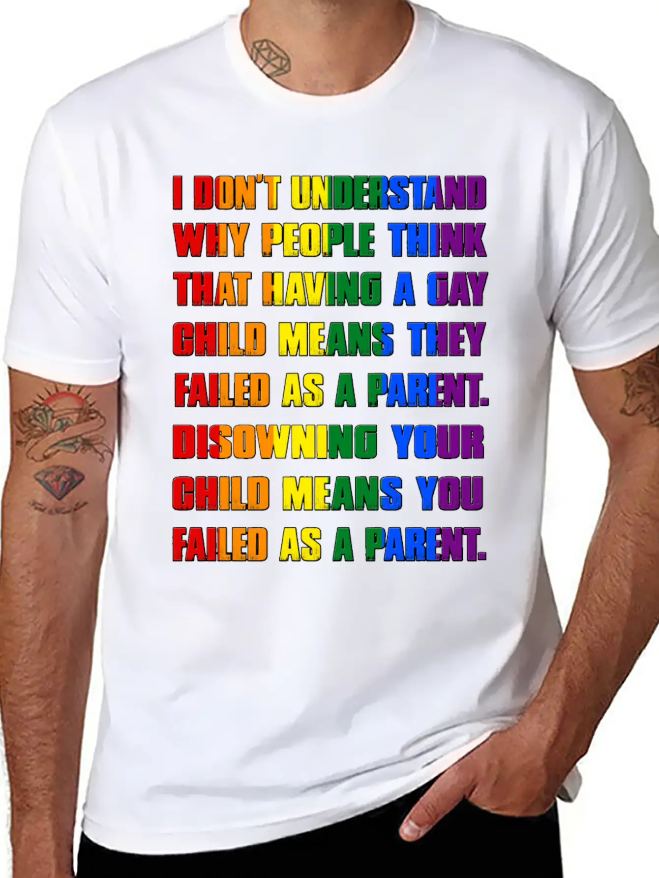 Gay Disowning Your Child Means You Failed Lesbia Unisex Casual T-Shirt – Clean Design For Daily Comfort