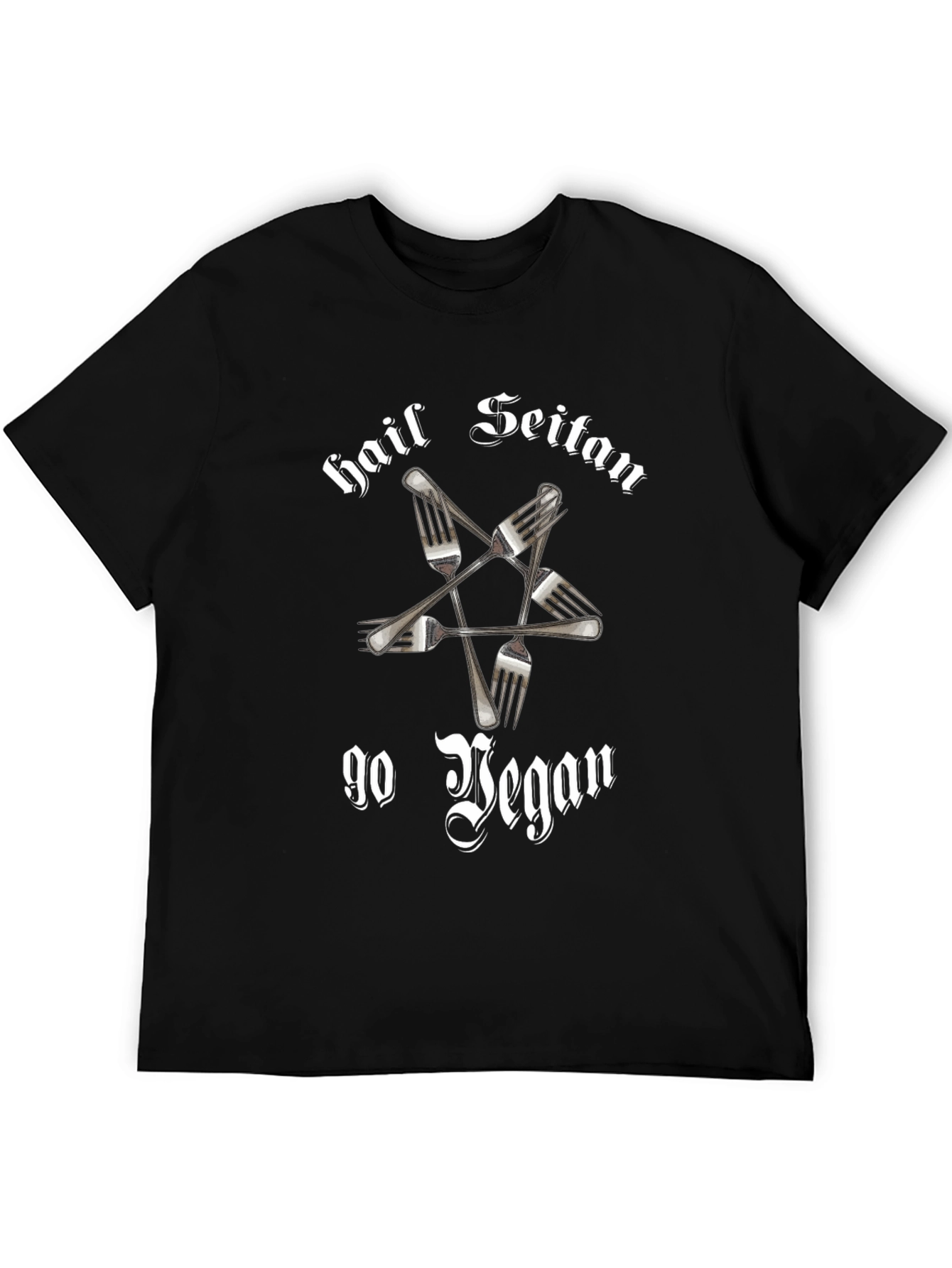 Hail Seitan Go Vegan Graphic T-Shirt