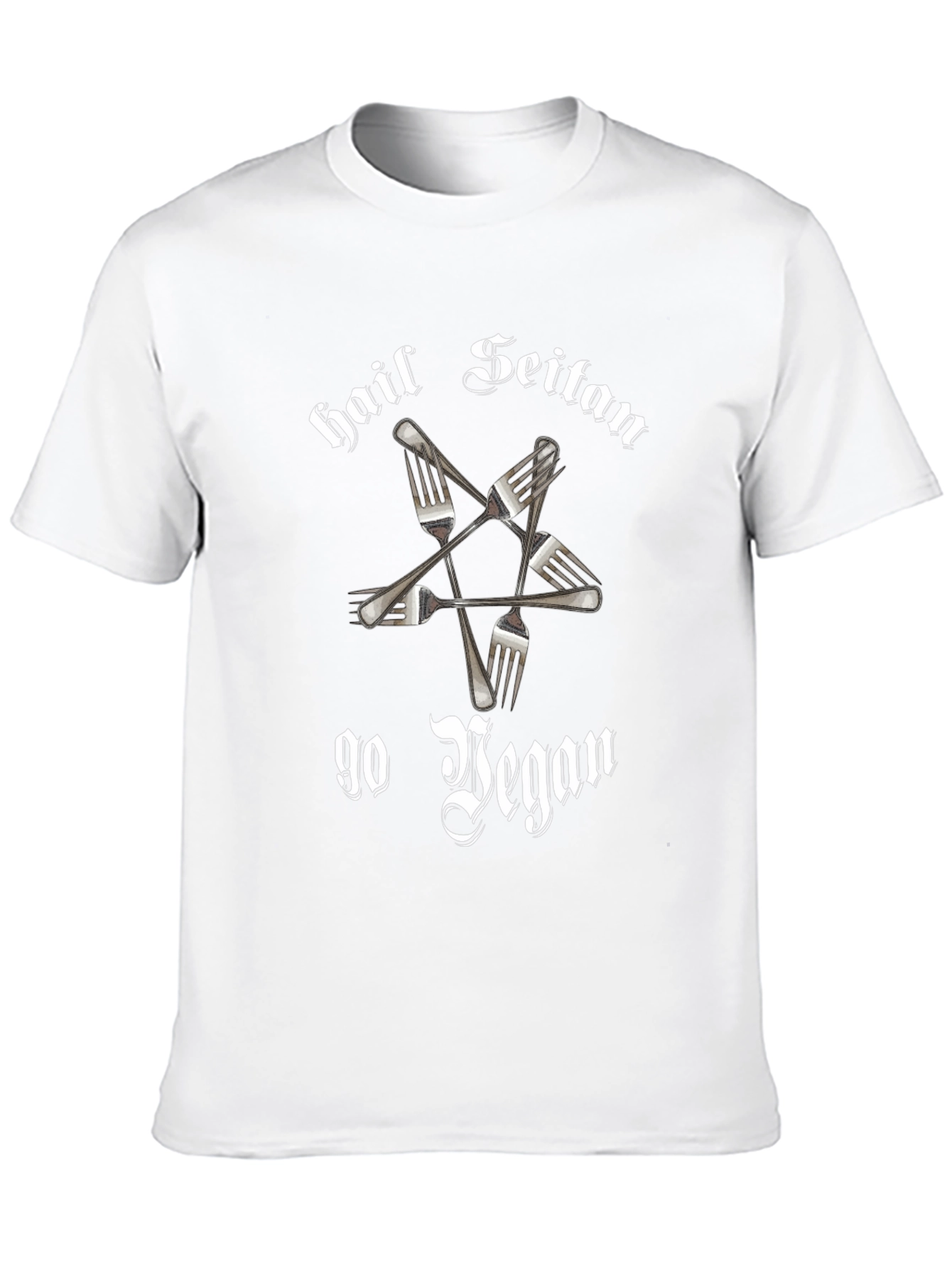 Hail Seitan Go Vegan Graphic T-Shirt