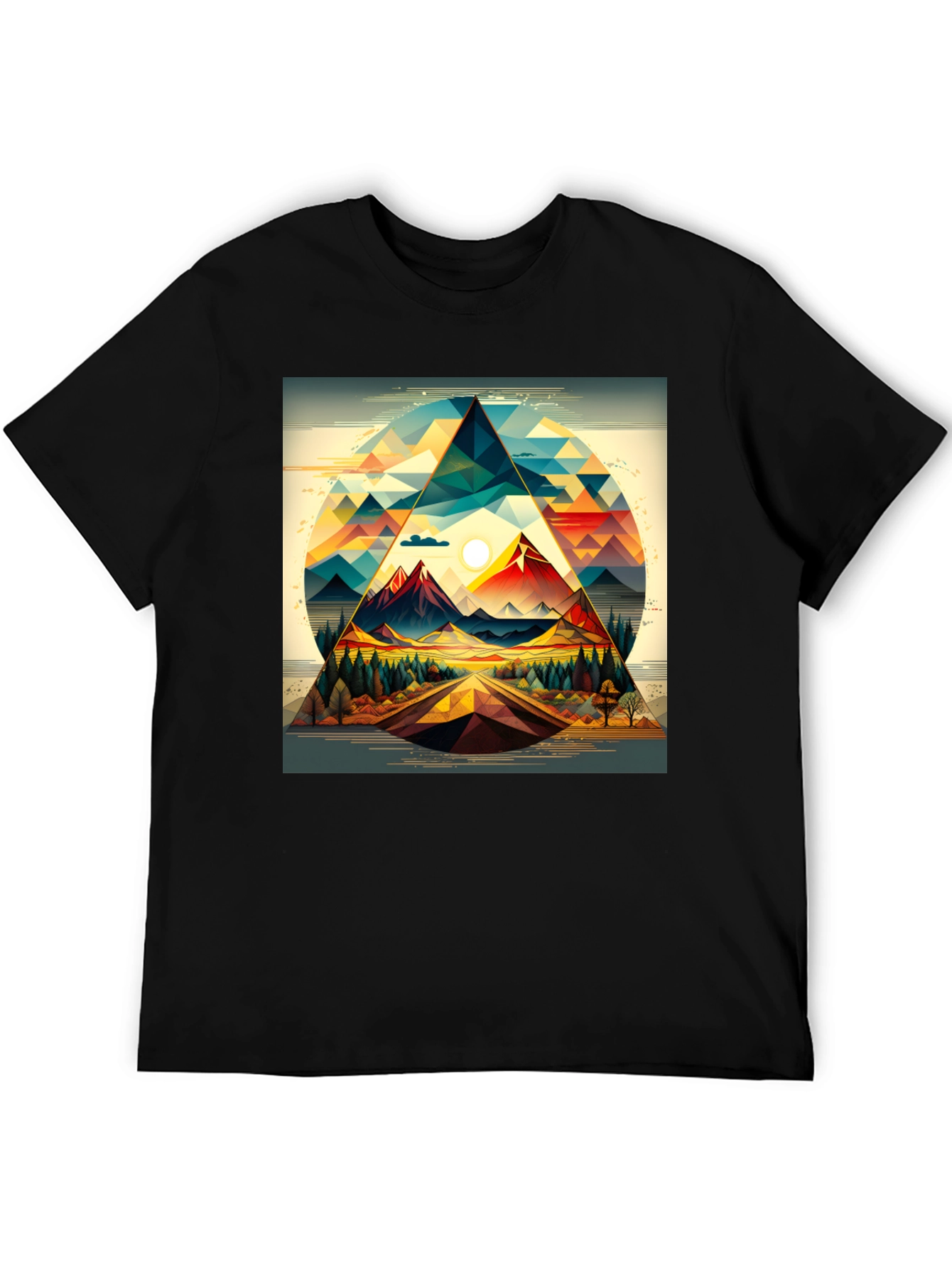 Geometric Mountain Triangle T-Shirt