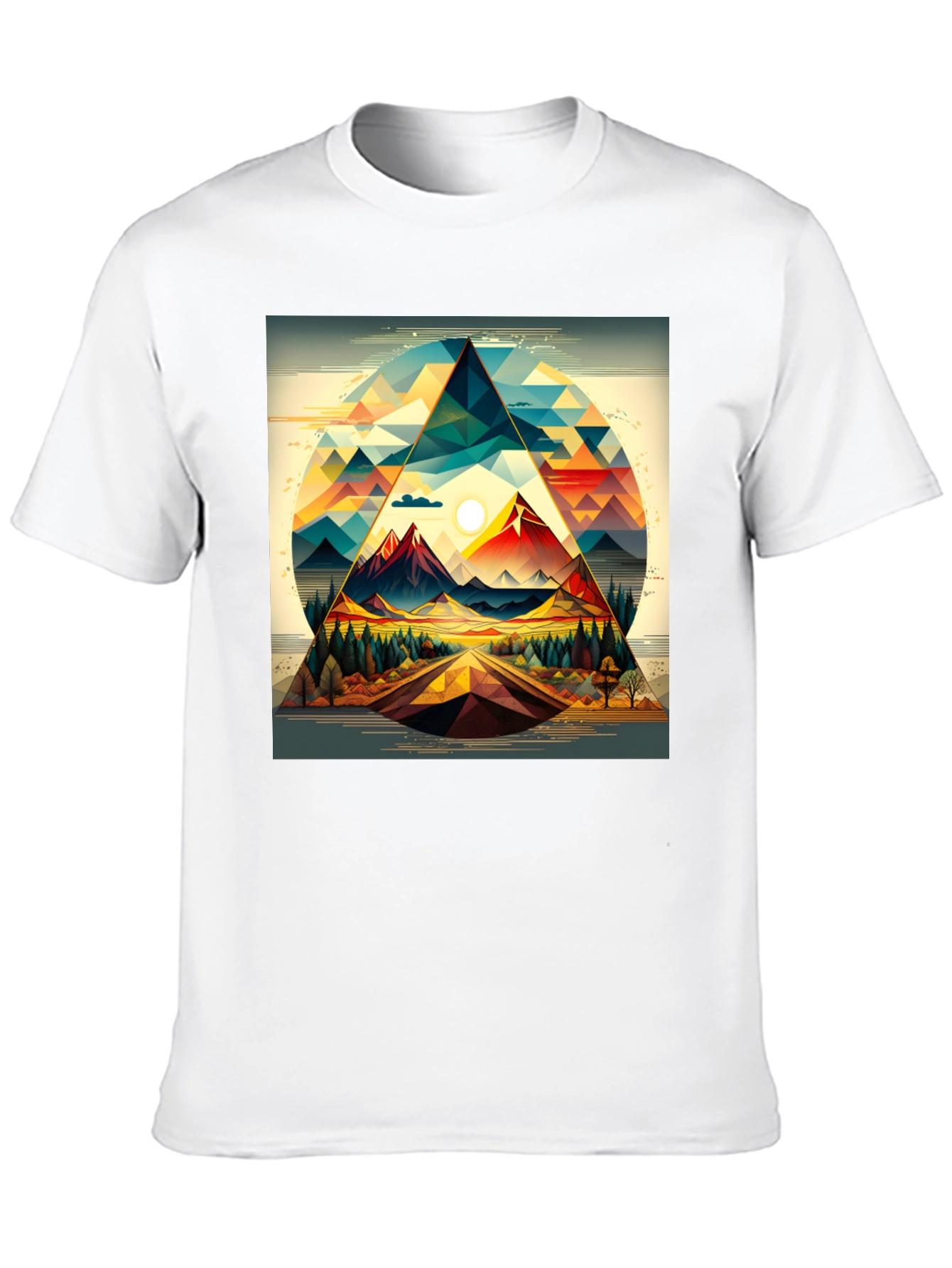 Geometric Mountain Triangle T-Shirt