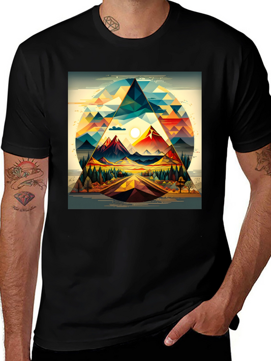 Geometric Mountain Triangle T-Shirt