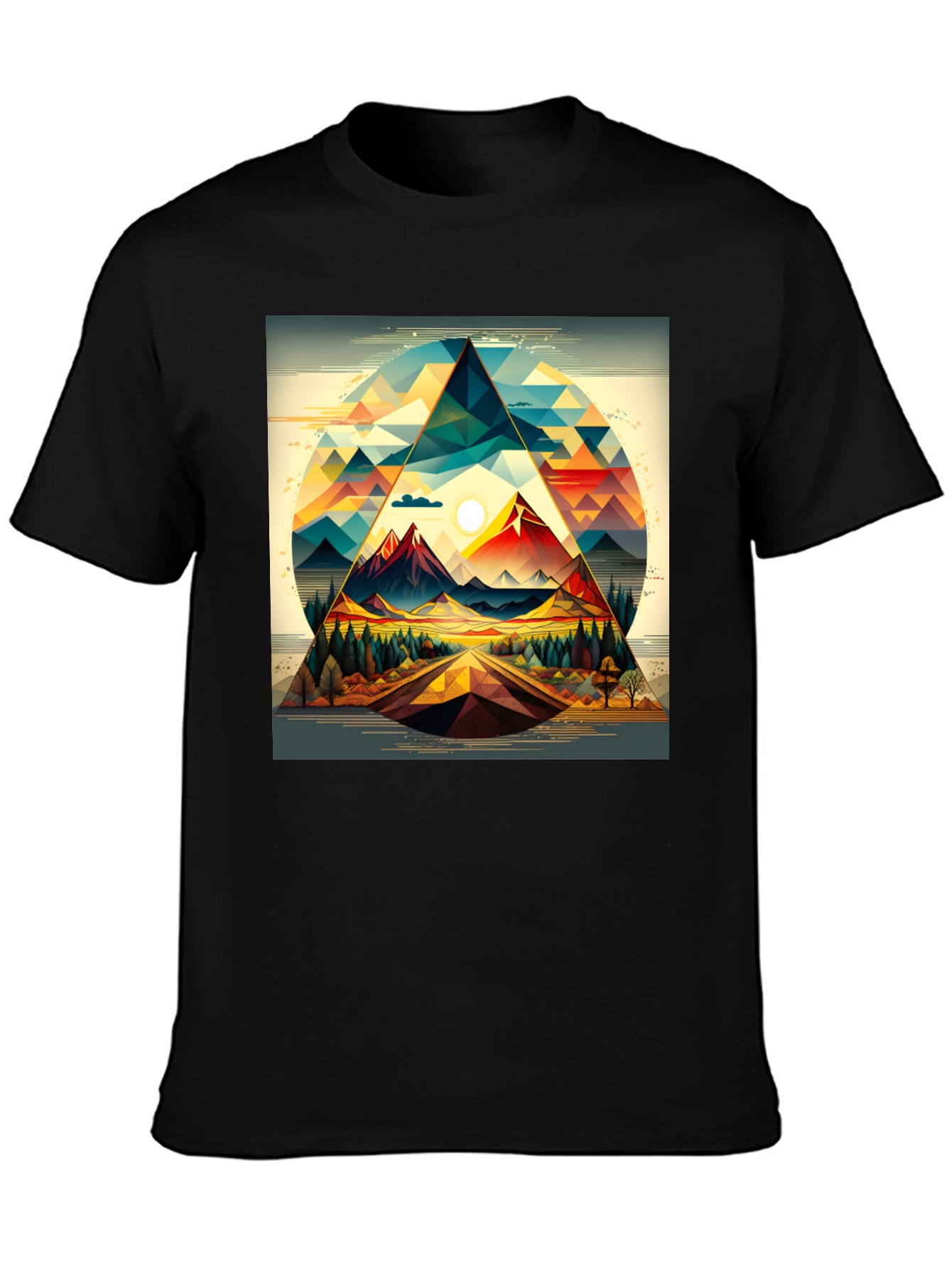 Geometric Mountain Triangle T-Shirt
