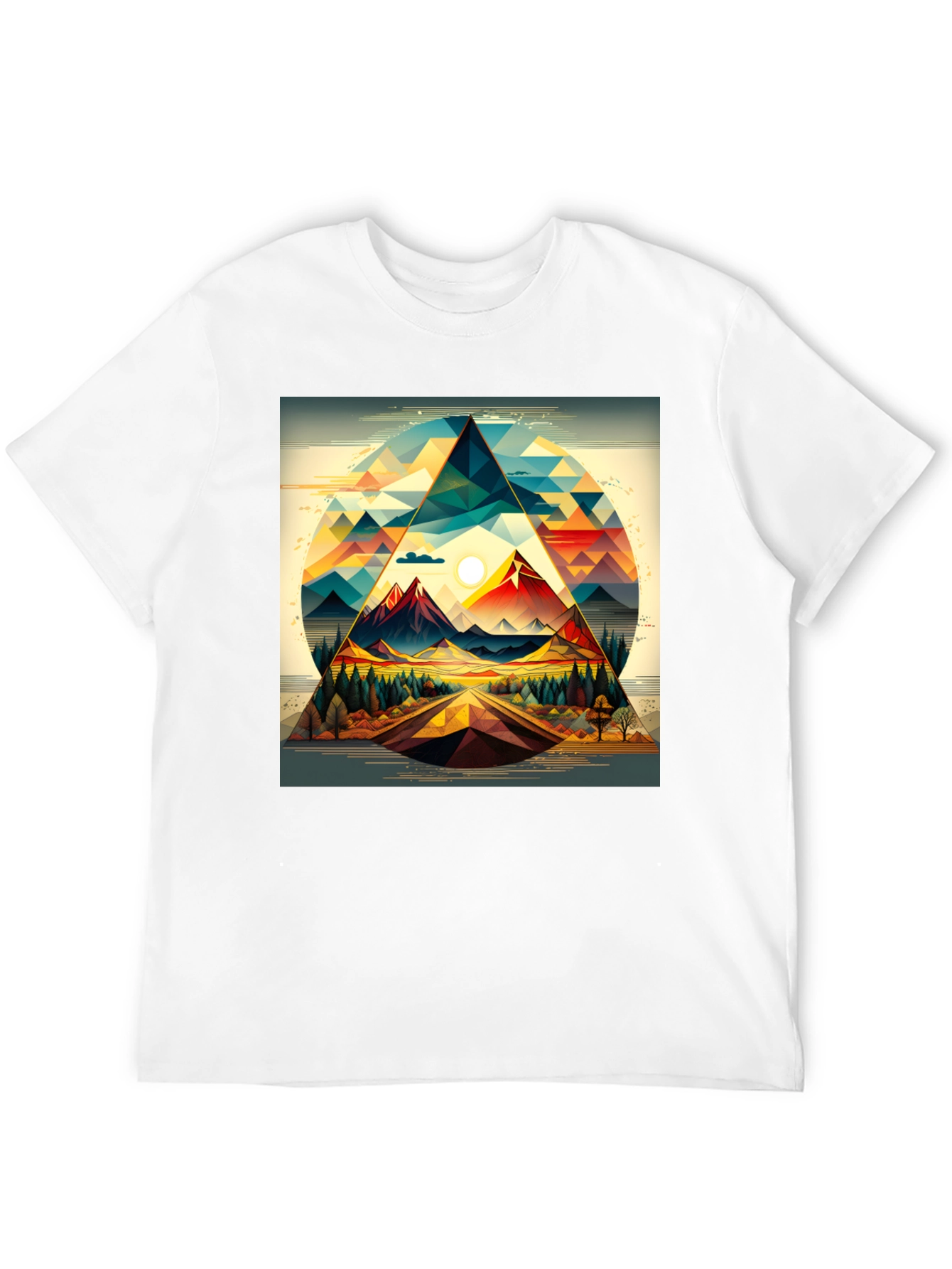 Geometric Mountain Triangle T-Shirt