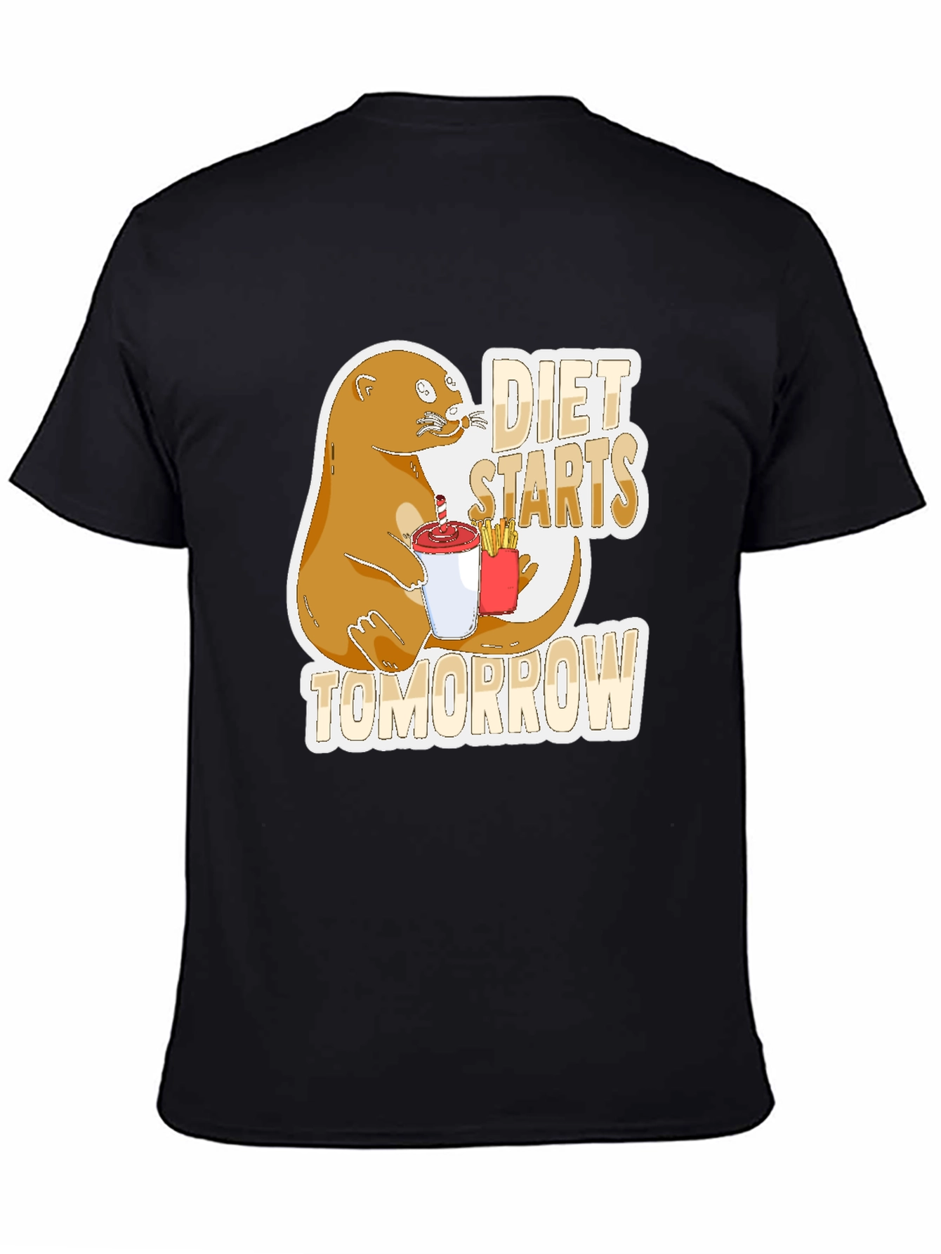 Diet Starts Tomorrow Otter Graphic Tee