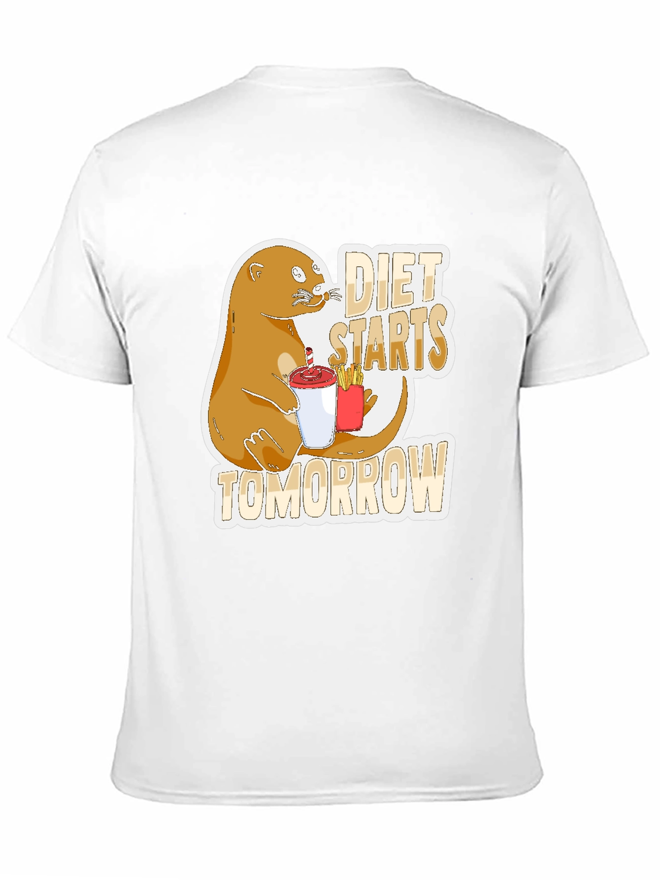 Diet Starts Tomorrow Otter Graphic Tee