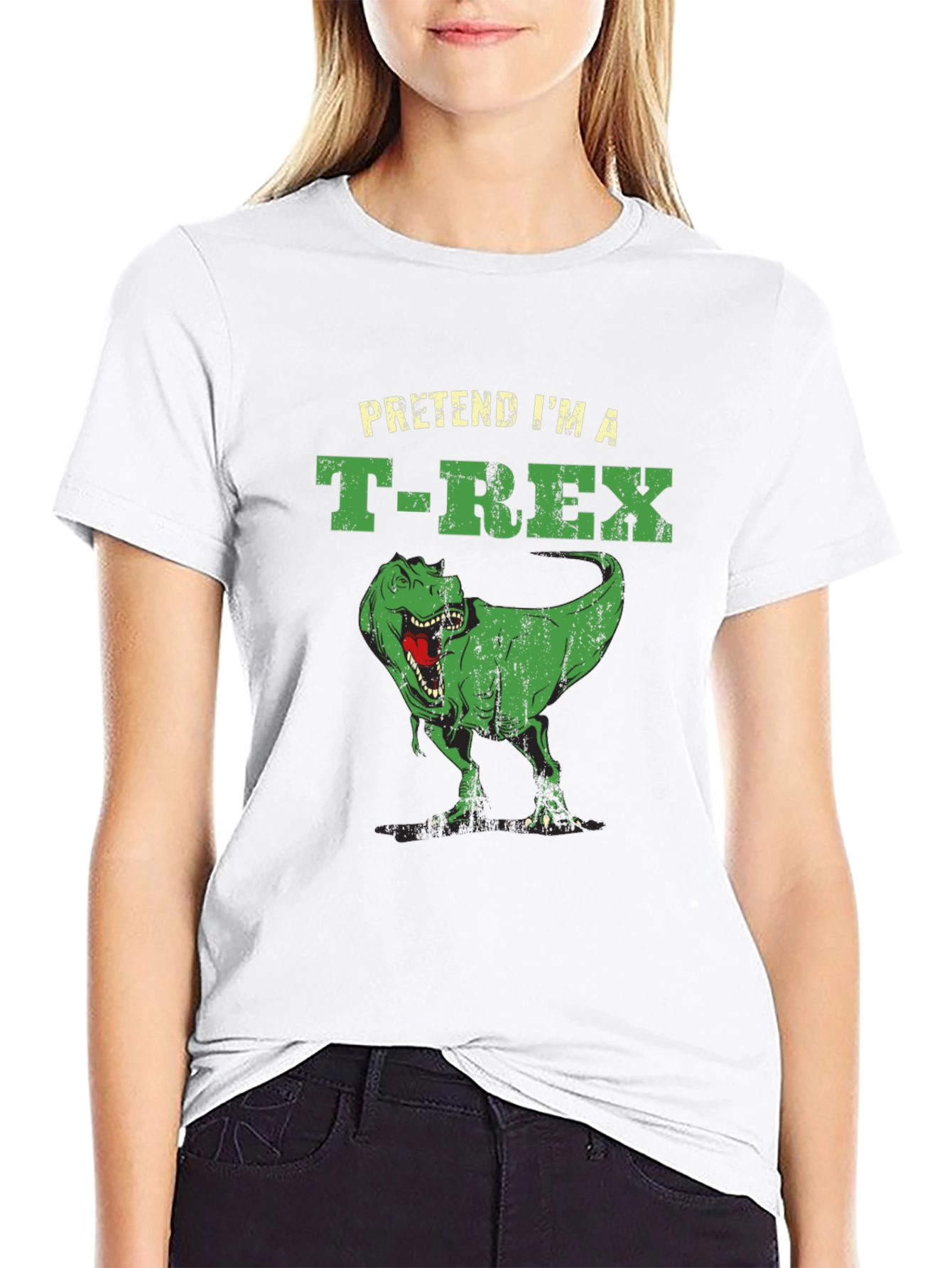 Pretend Im a T-Rex Funny Black T-Shirt