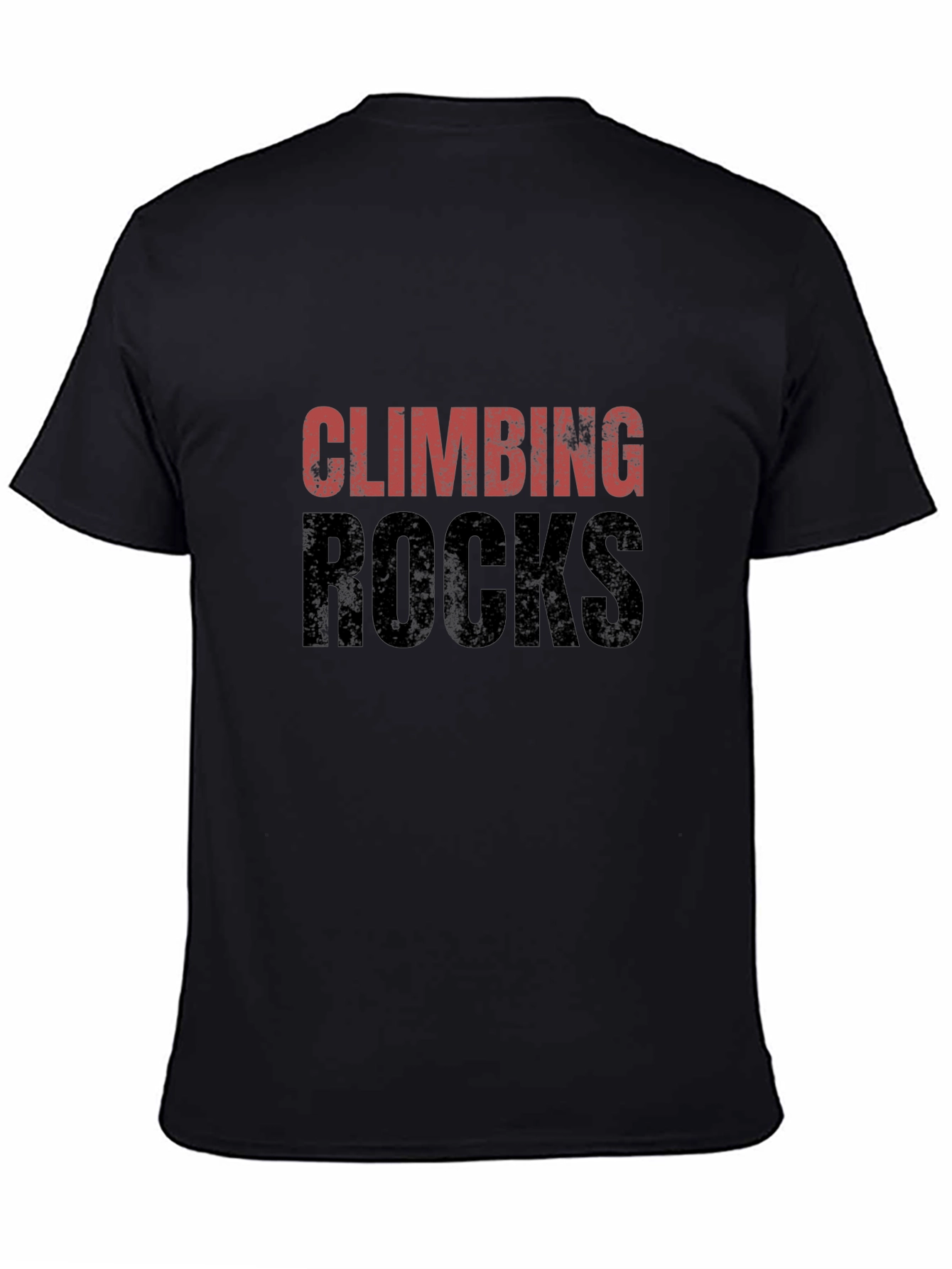 Climbing Rocks Graphic Tee - Sporty Black T-Shirt