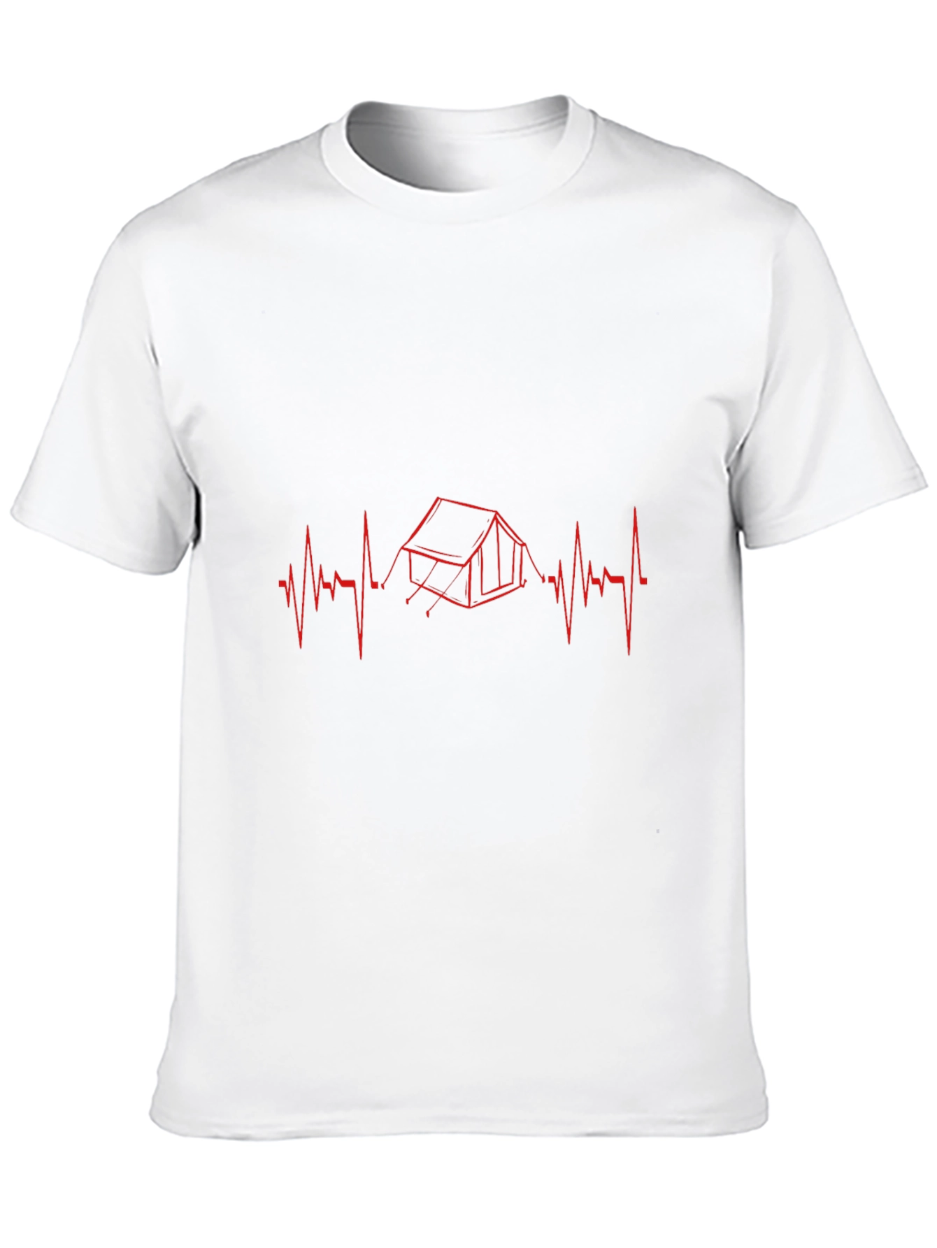 Camping Heartbeat T-Shirt - Outdoor Adventure Tee