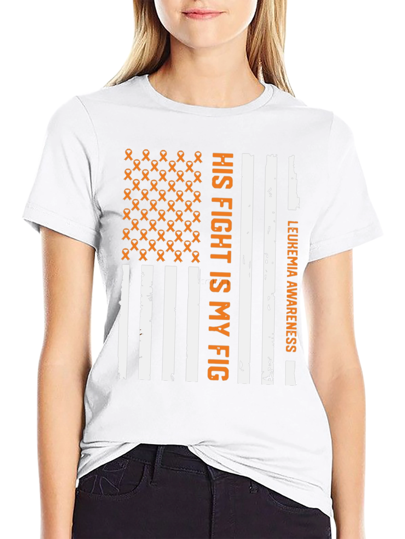 Leukemia Awareness T-Shirt - His Fight is My Fight
