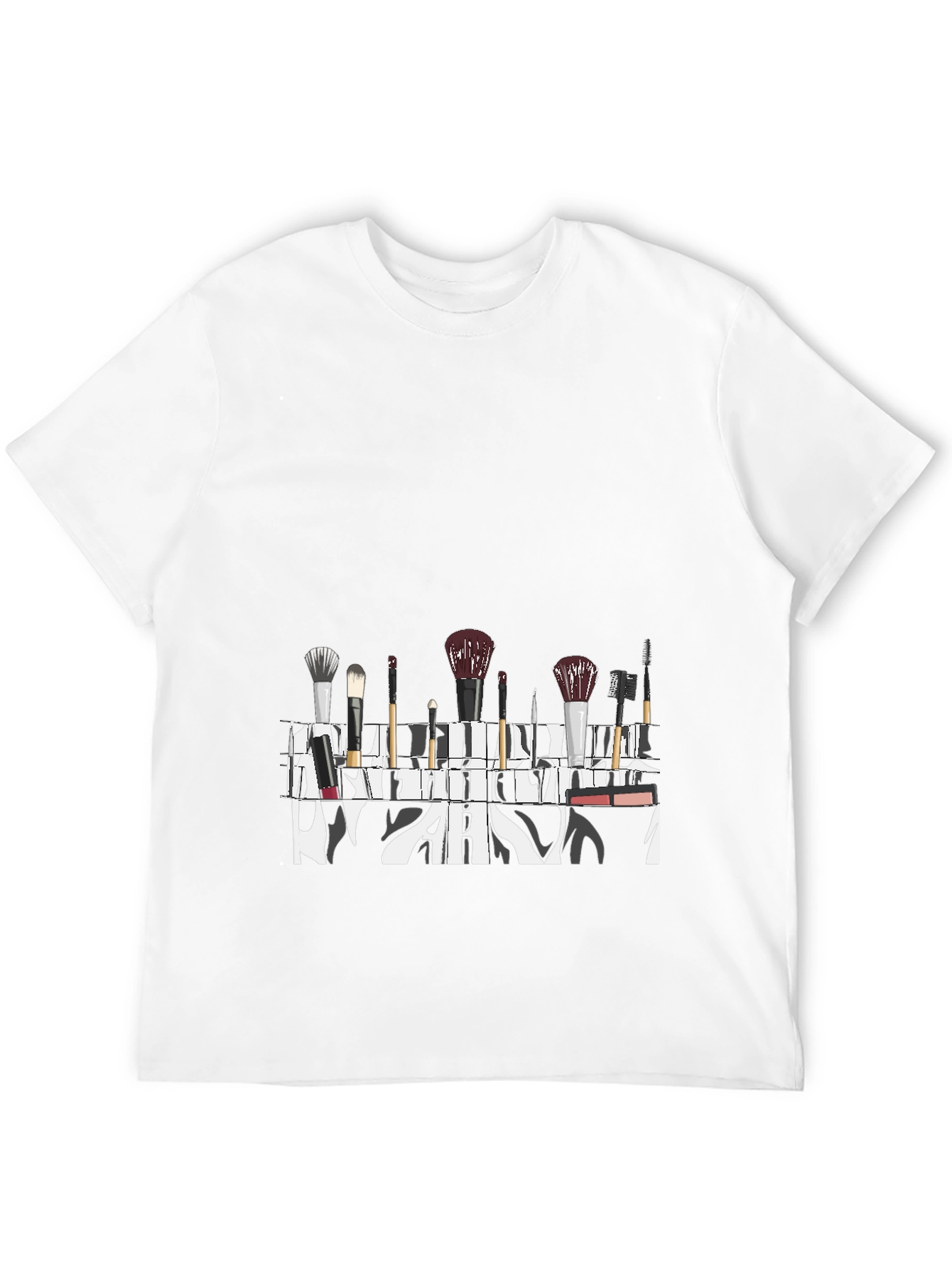 Makeup Brush Zebra T-Shirt