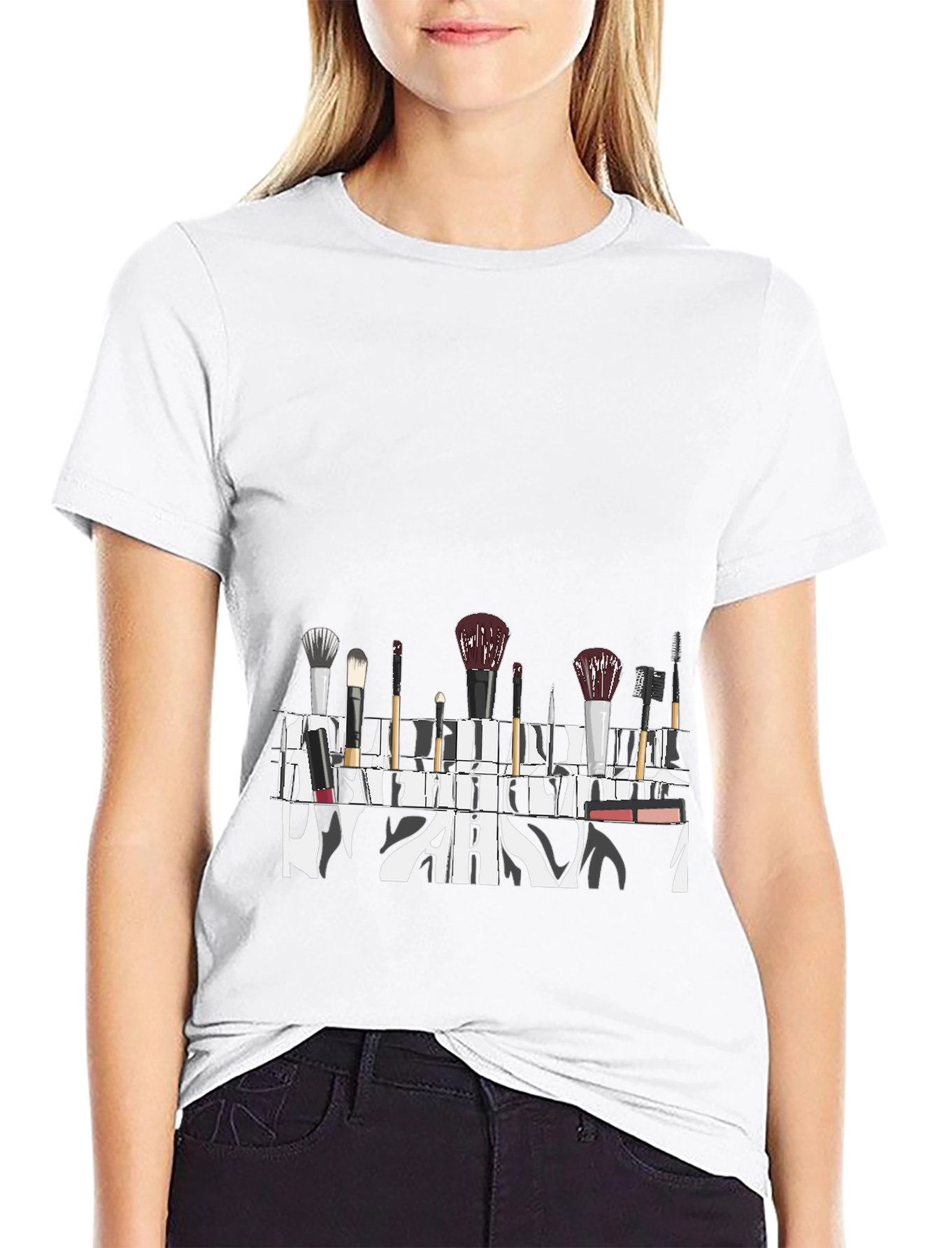 Makeup Brush Zebra T-Shirt