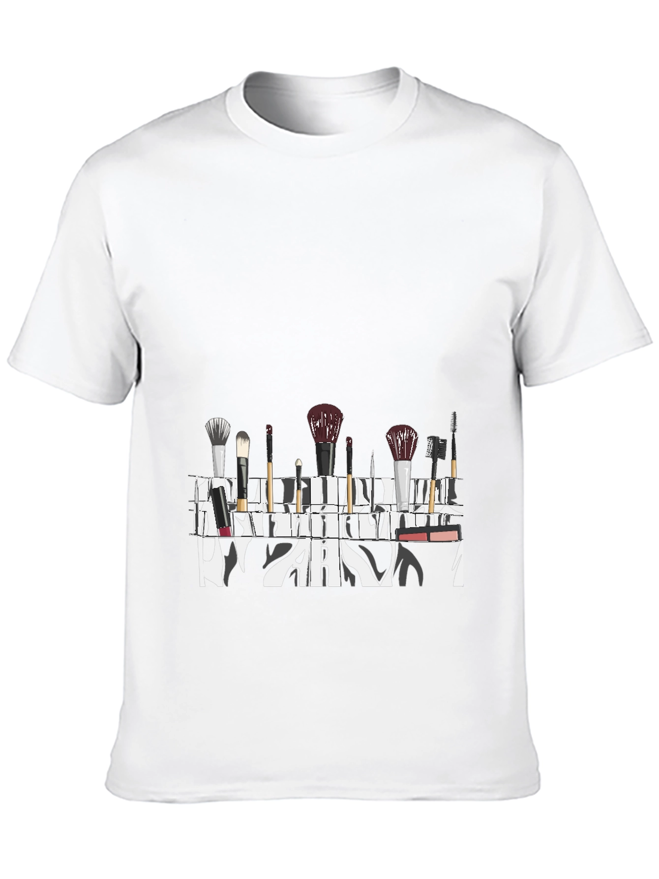 Makeup Brush Zebra T-Shirt