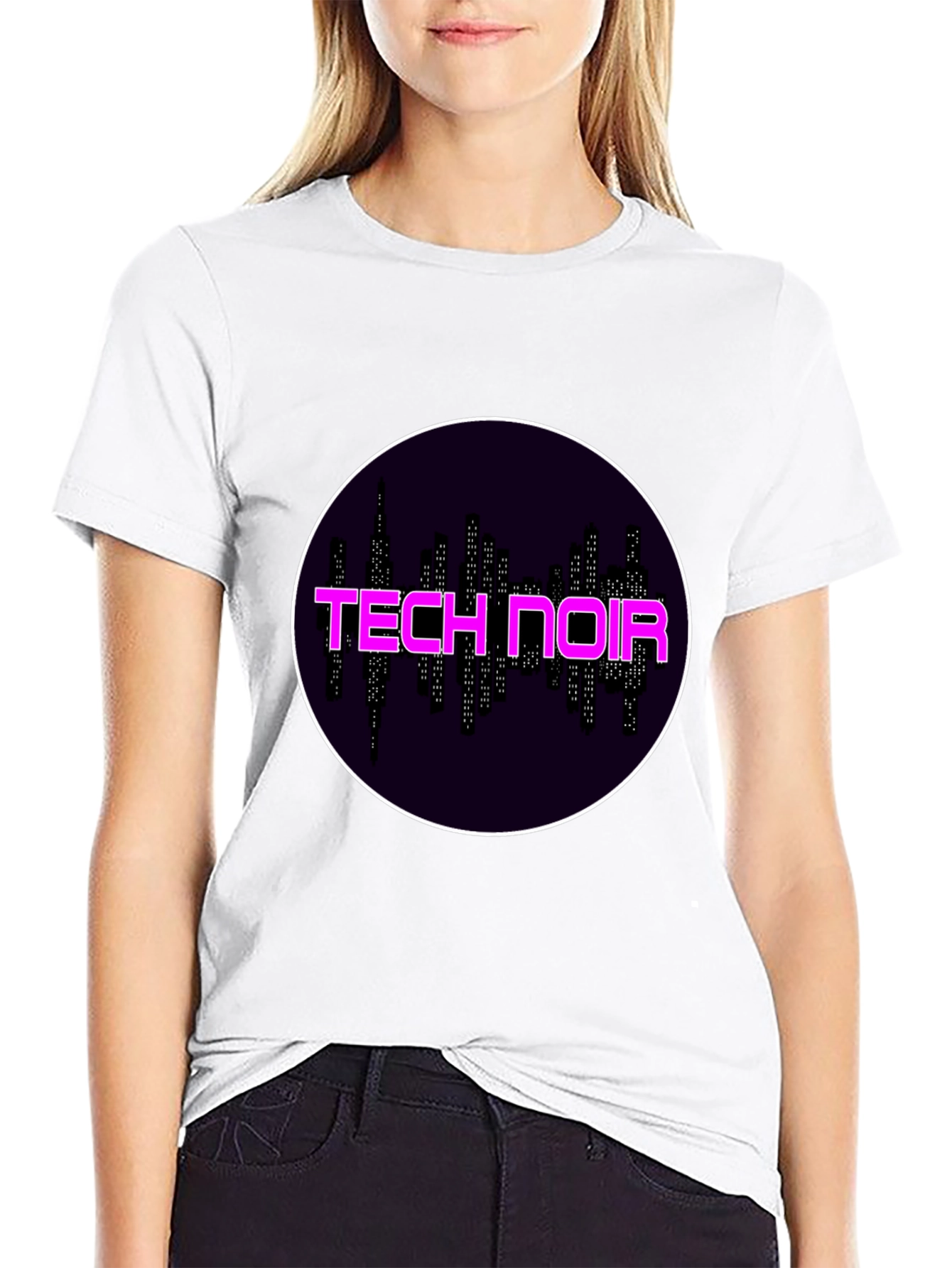Tech Noir Graphic Tee - Black