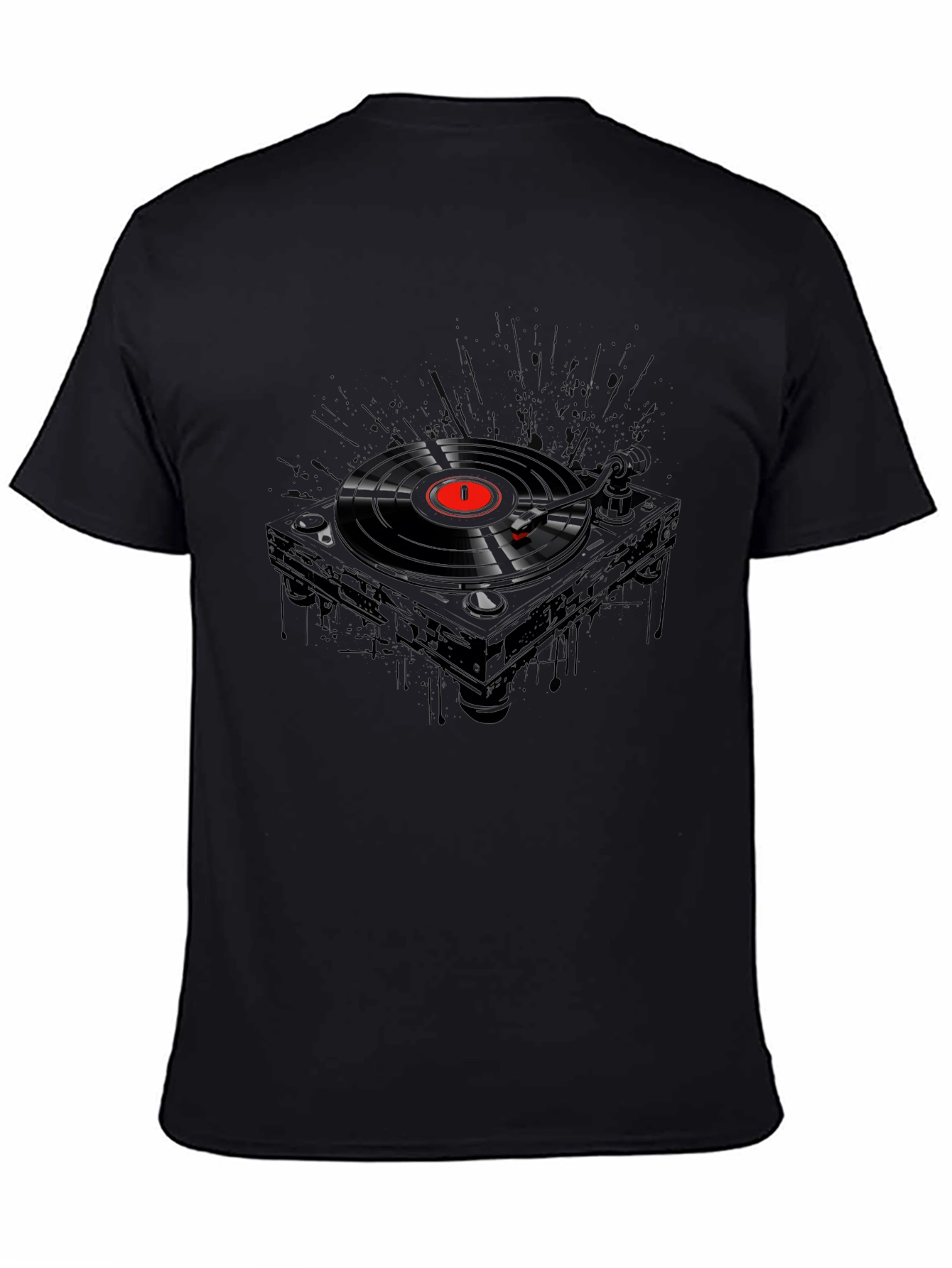 Retro Turntable Graphic T-Shirt - DJ Music Lover Tee