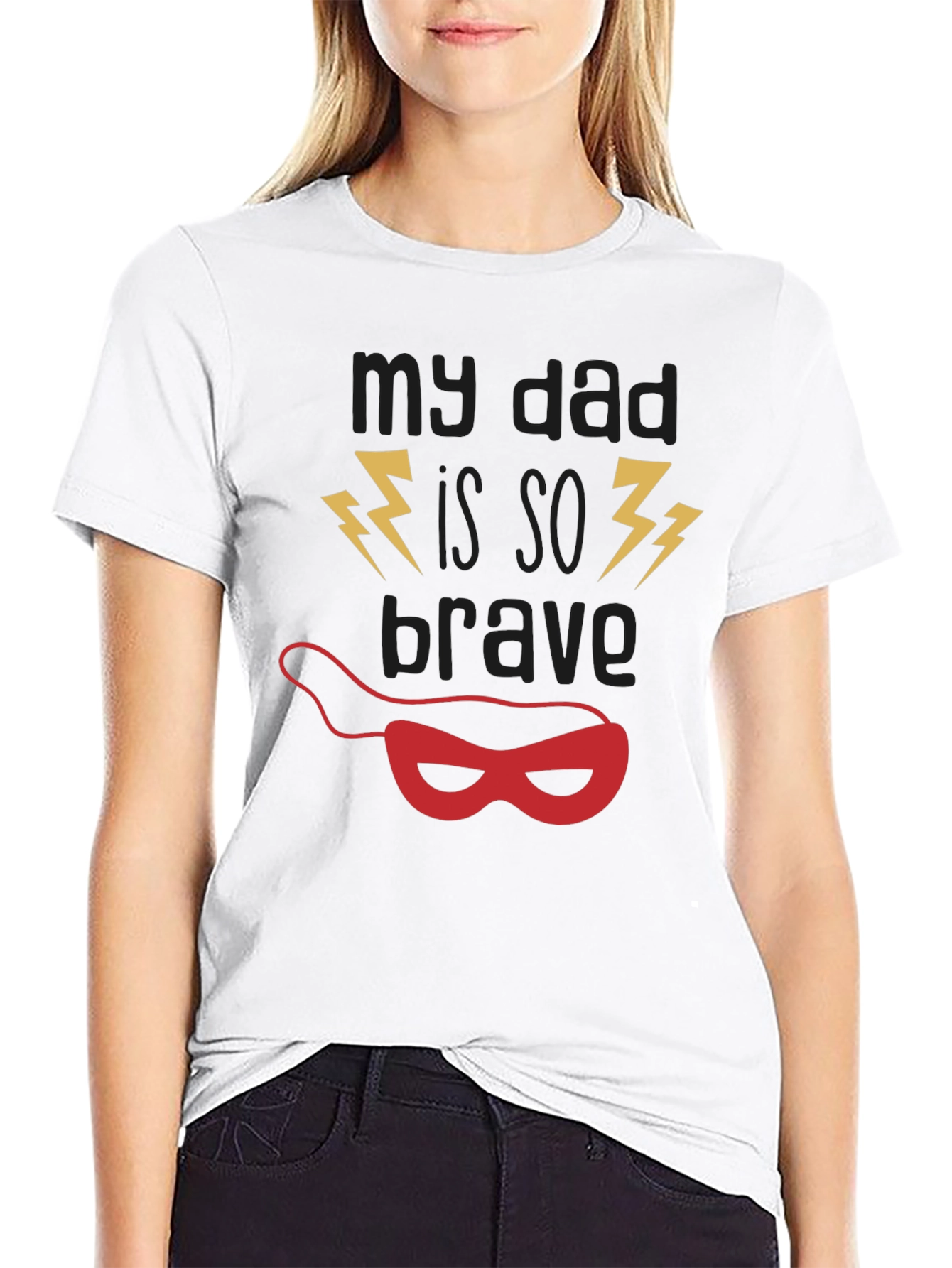 My Dad is So Brave T-Shirt Superhero Mask