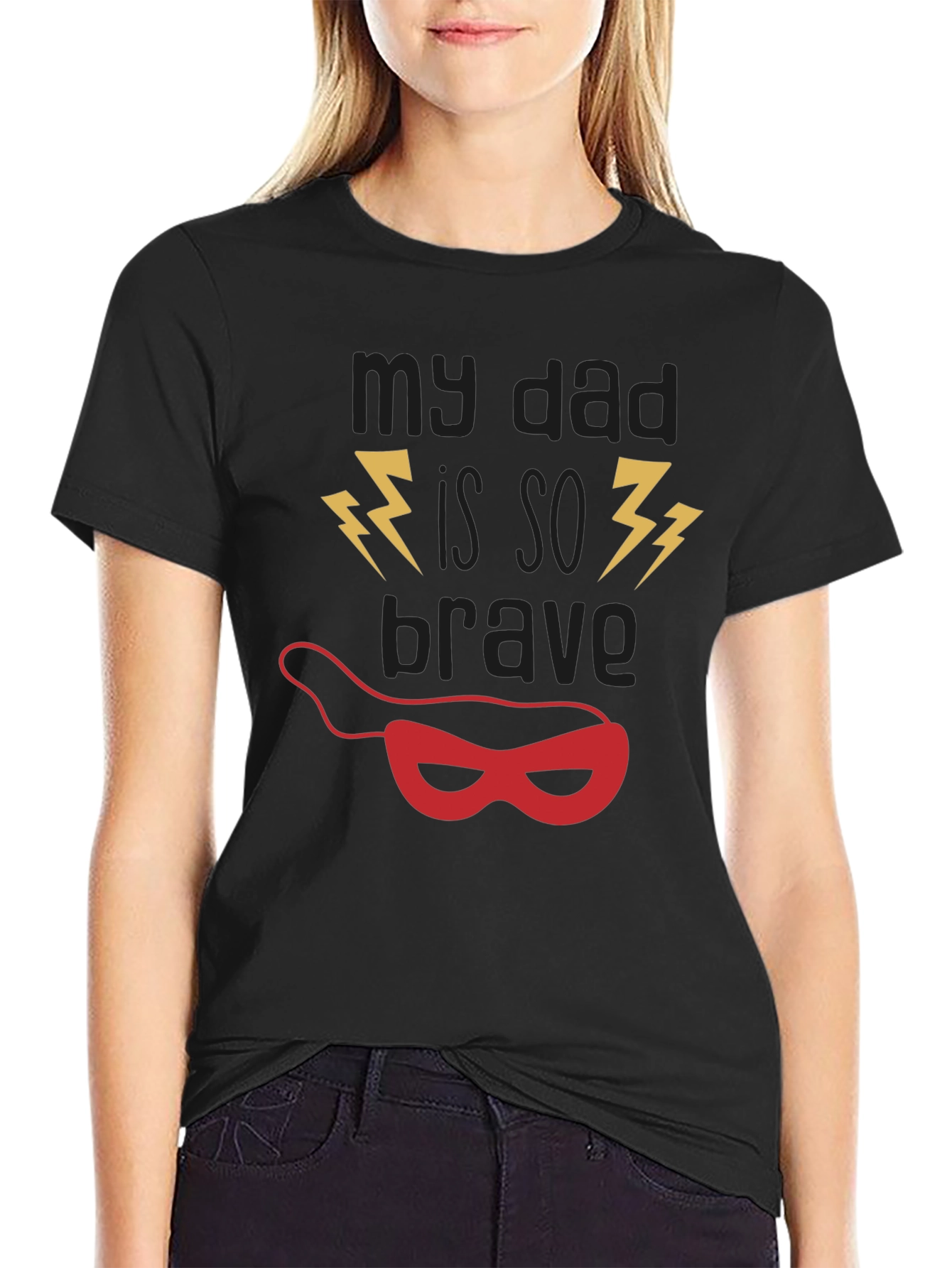 My Dad is So Brave T-Shirt Superhero Mask