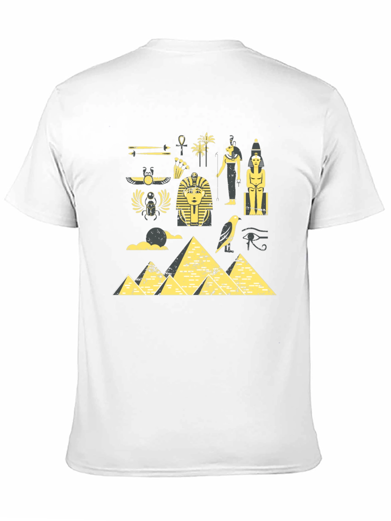 Egyptian Print Black T-Shirt
