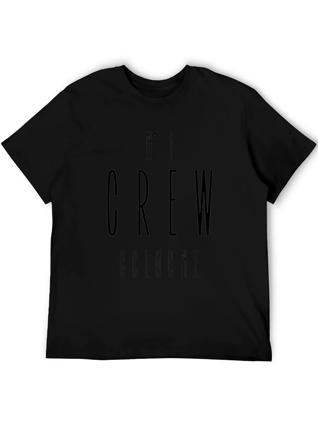 Crew Cologne Graphic Tee - Stylish Black T-Shirt