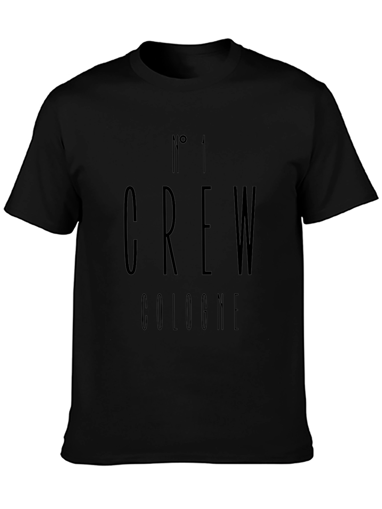 Crew Cologne Graphic Tee - Stylish Black T-Shirt