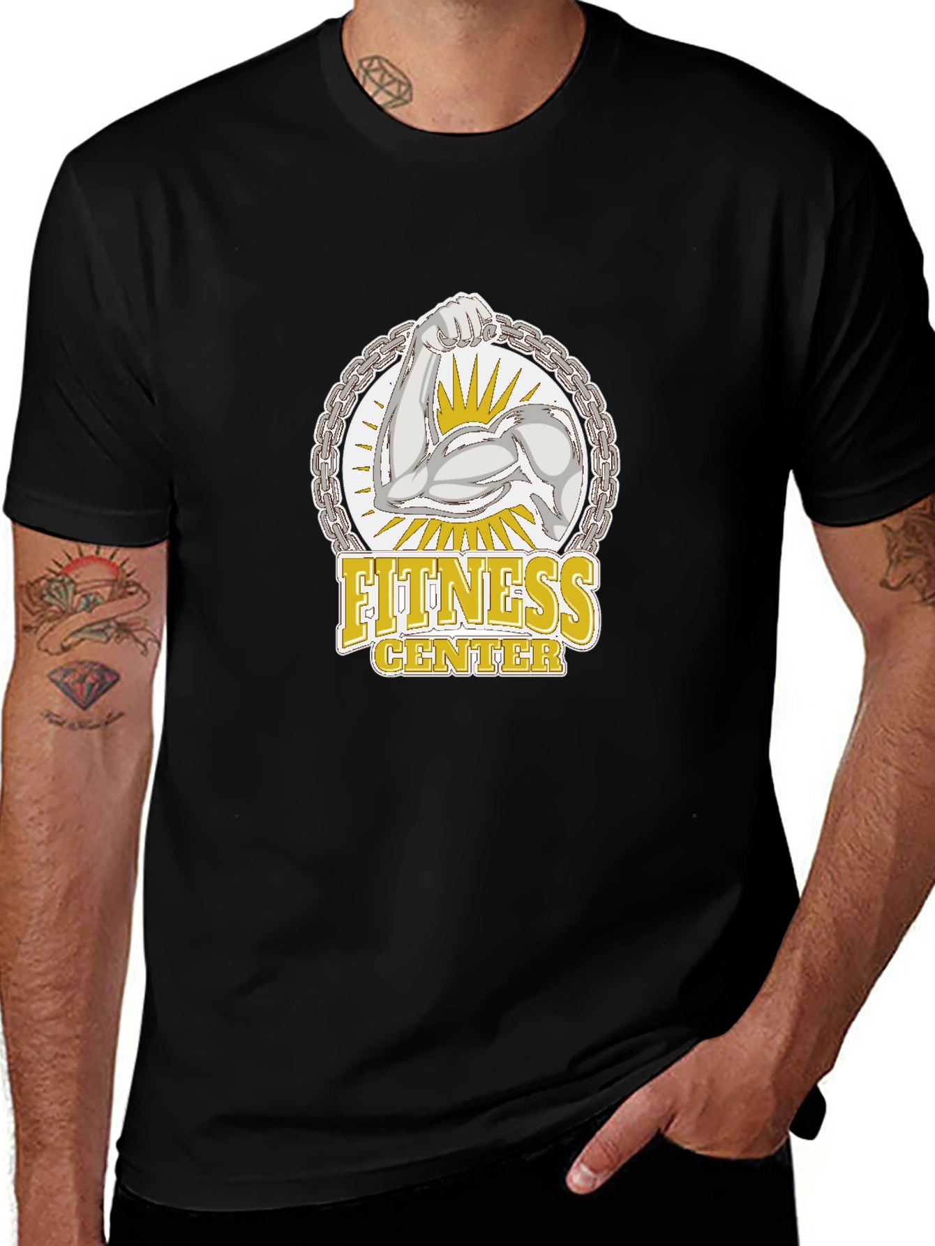 Fitness Center Graphic Tee - Black