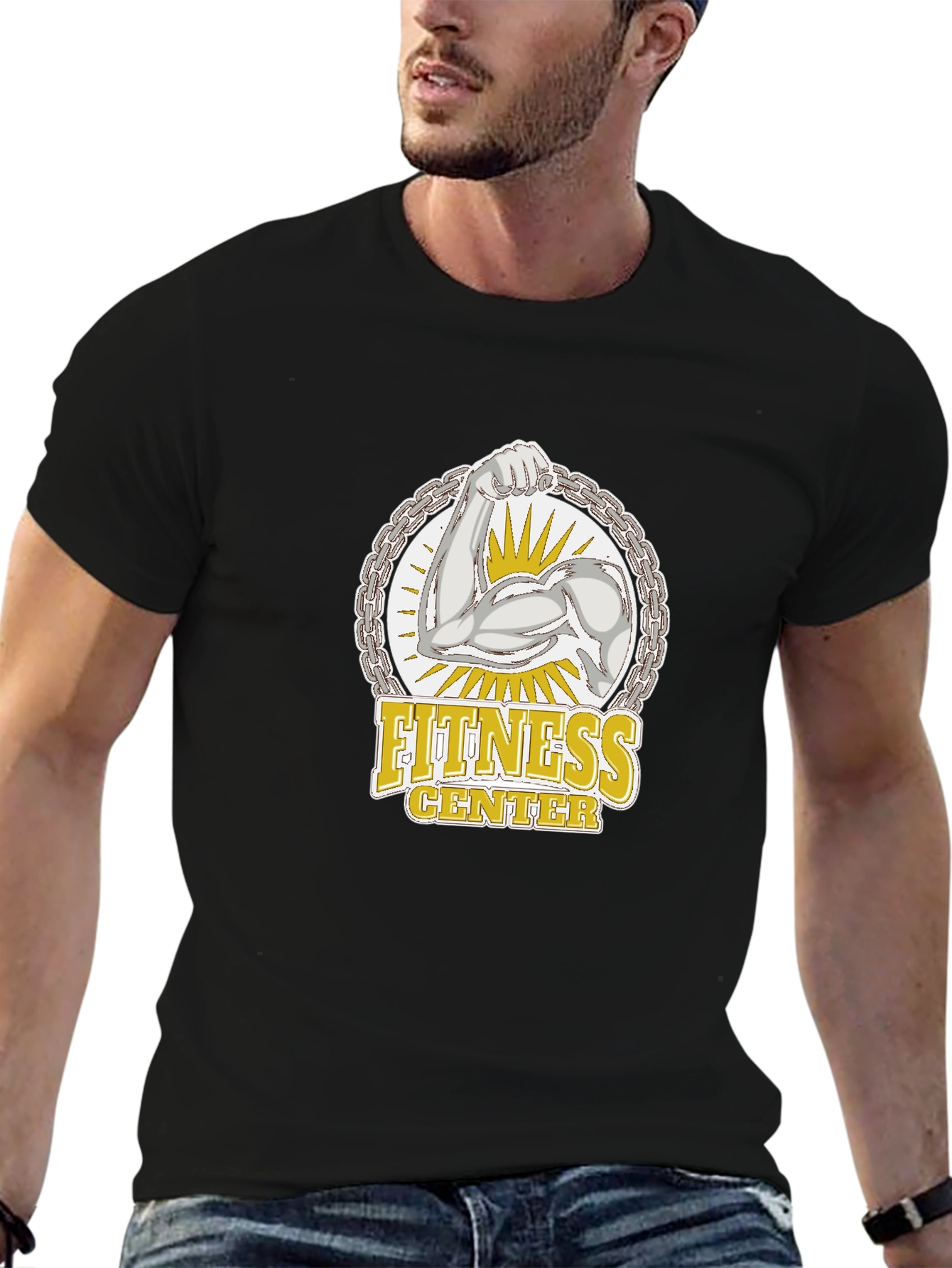 Fitness Center Graphic Tee - Black