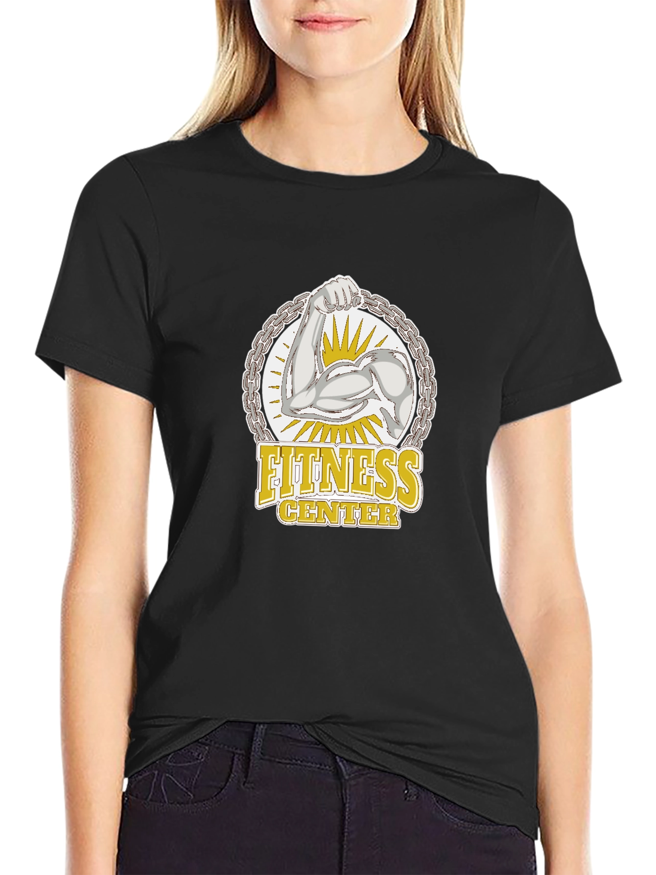 Fitness Center Graphic Tee - Black