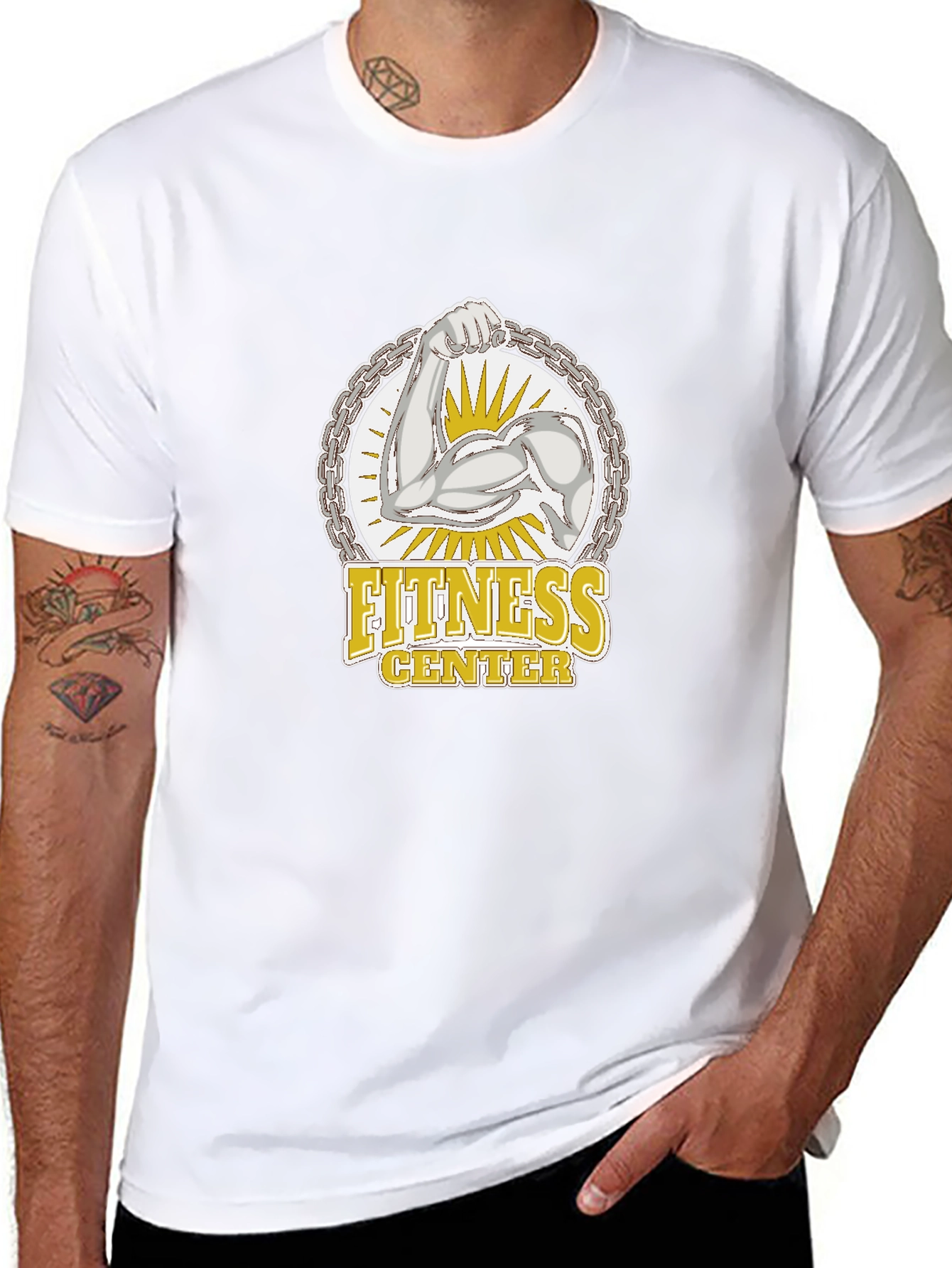 Fitness Center Graphic Tee - Black