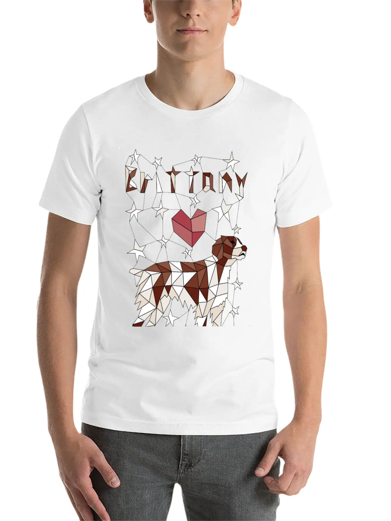 Geometric Brittney Unisex Casual T-Shirt – Clean Design For Daily Comfort