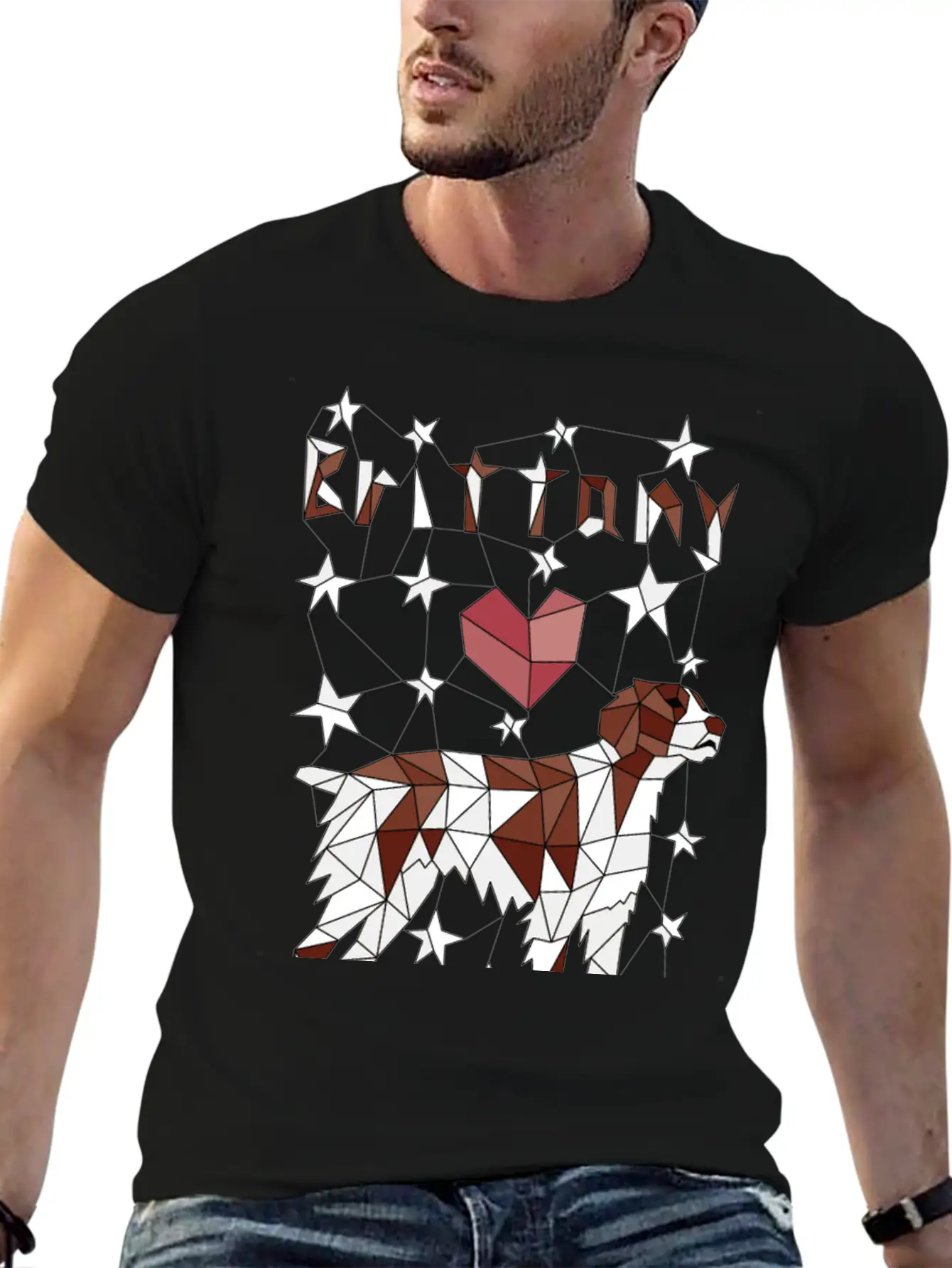 Geometric Brittney Unisex Casual T-Shirt – Clean Design For Daily Comfort