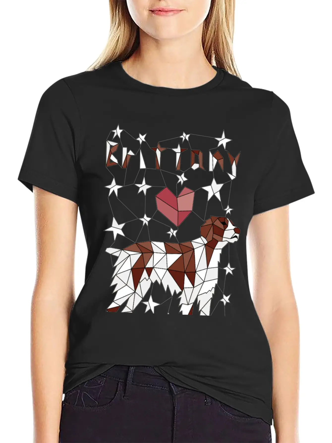 Geometric Brittney Unisex Casual T-Shirt – Clean Design For Daily Comfort