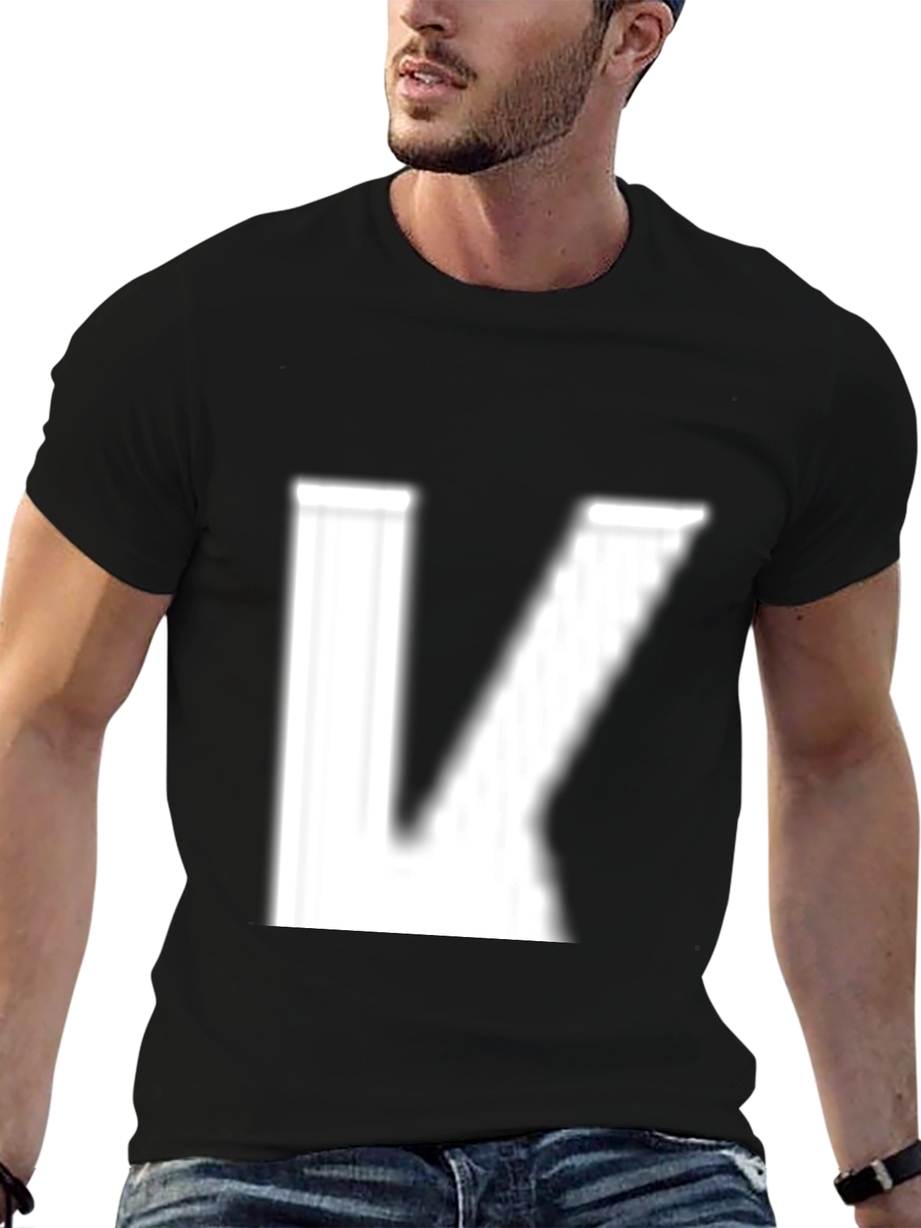 Letter K Graphic Print Tee - Modern Style