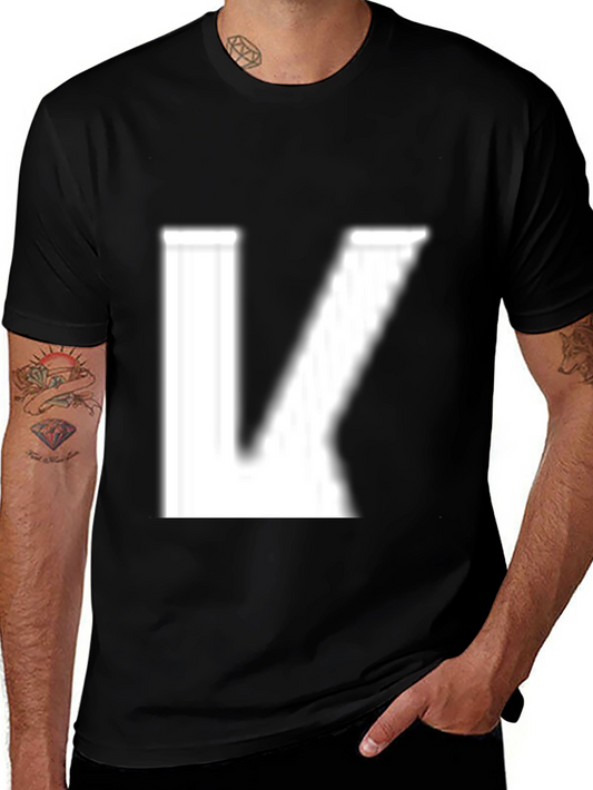 Letter K Graphic Print Tee - Modern Style
