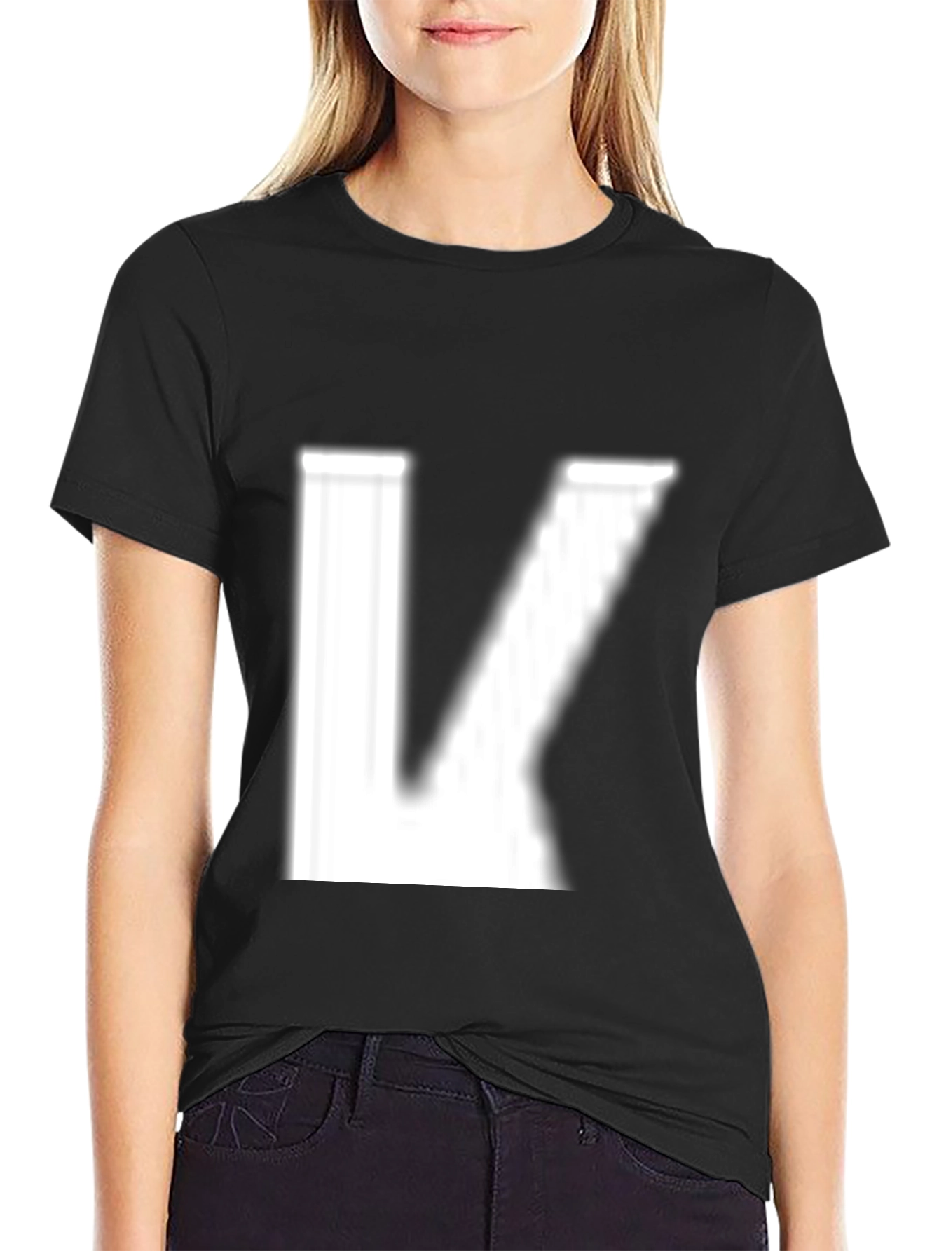 Letter K Graphic Print Tee - Modern Style