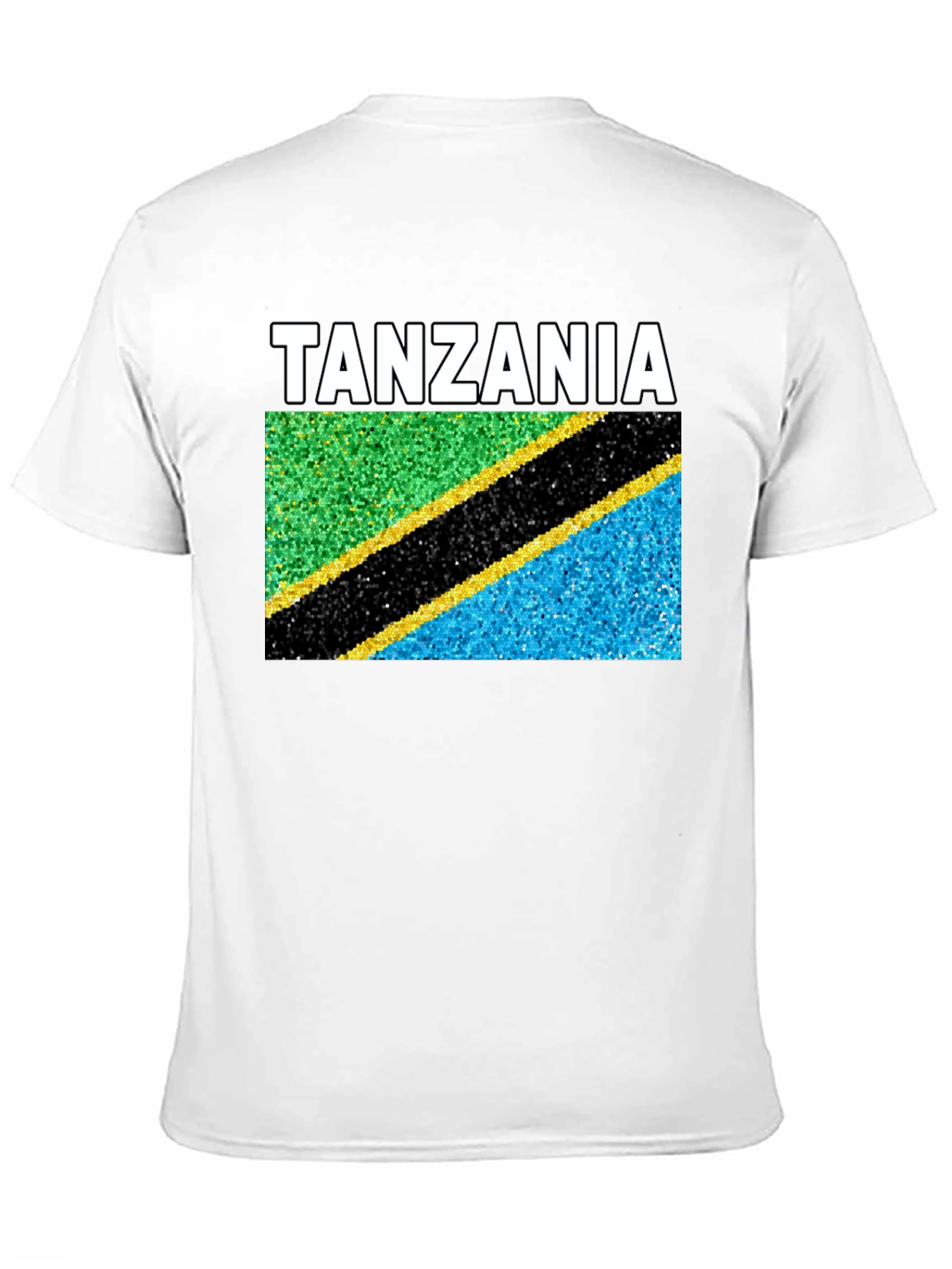 Tanzania Flag T-Shirt - Black Crew Neck Tee