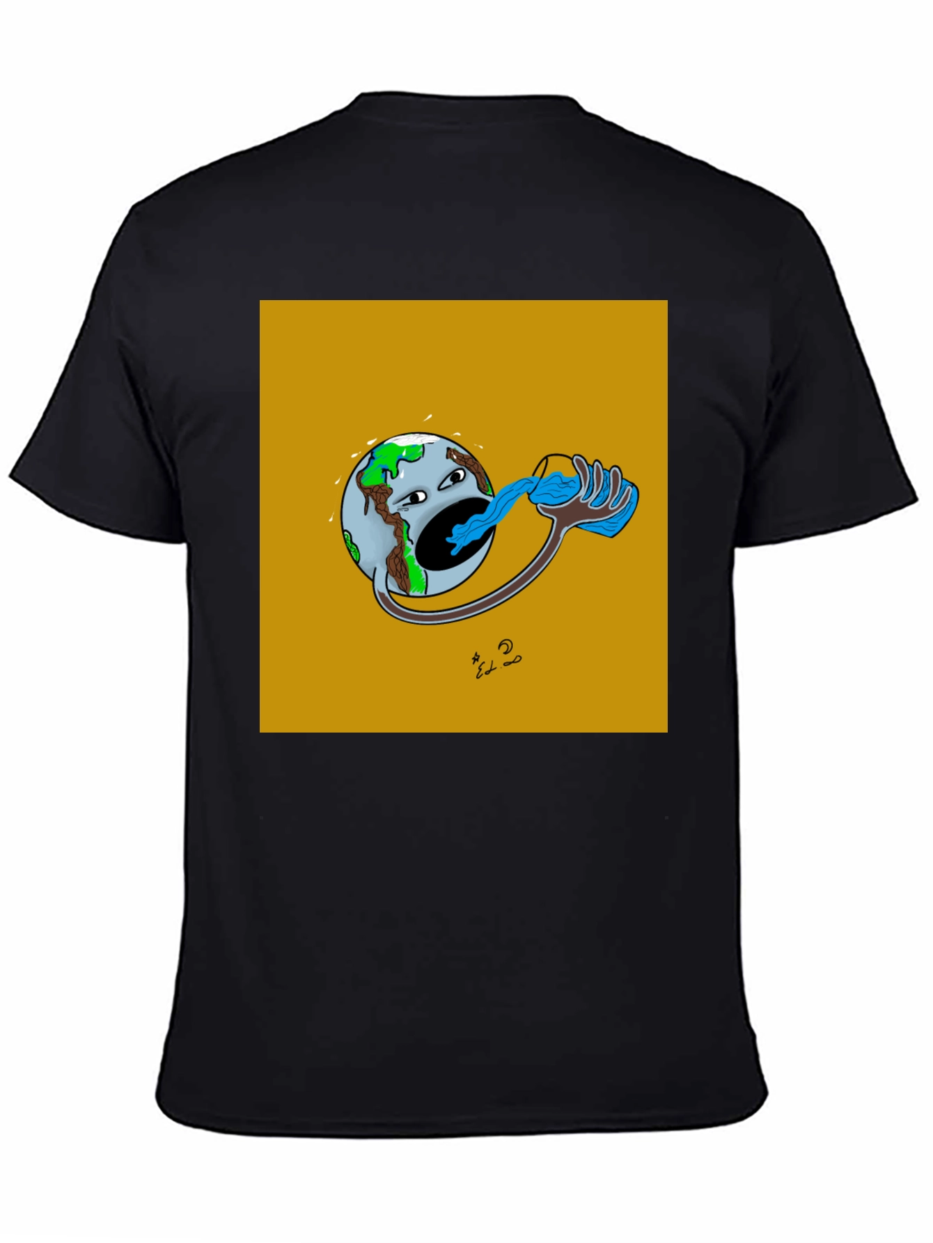 Earth Drinking Water Graphic T-Shirt