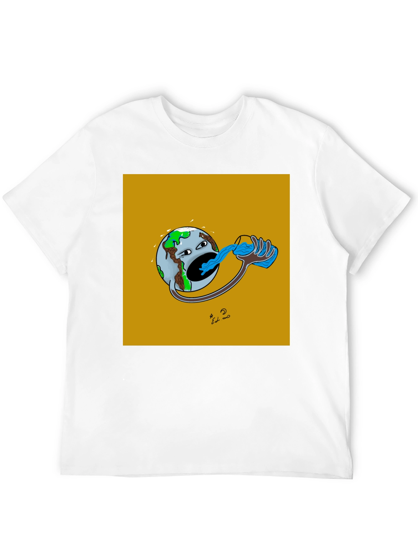 Earth Drinking Water Graphic T-Shirt