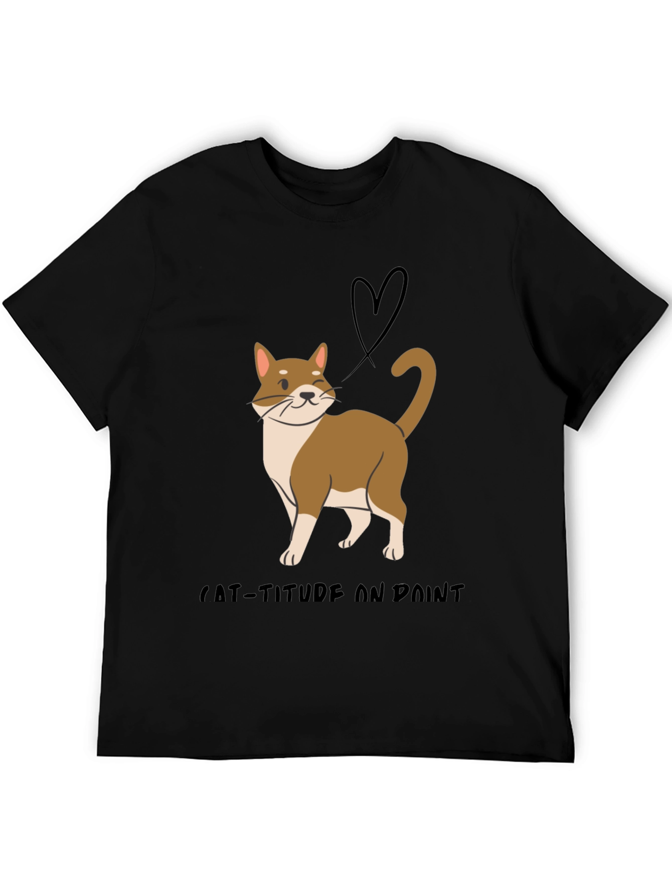 Cat-Titude T-Shirt:  Stylish Cat Design Soft Fabric