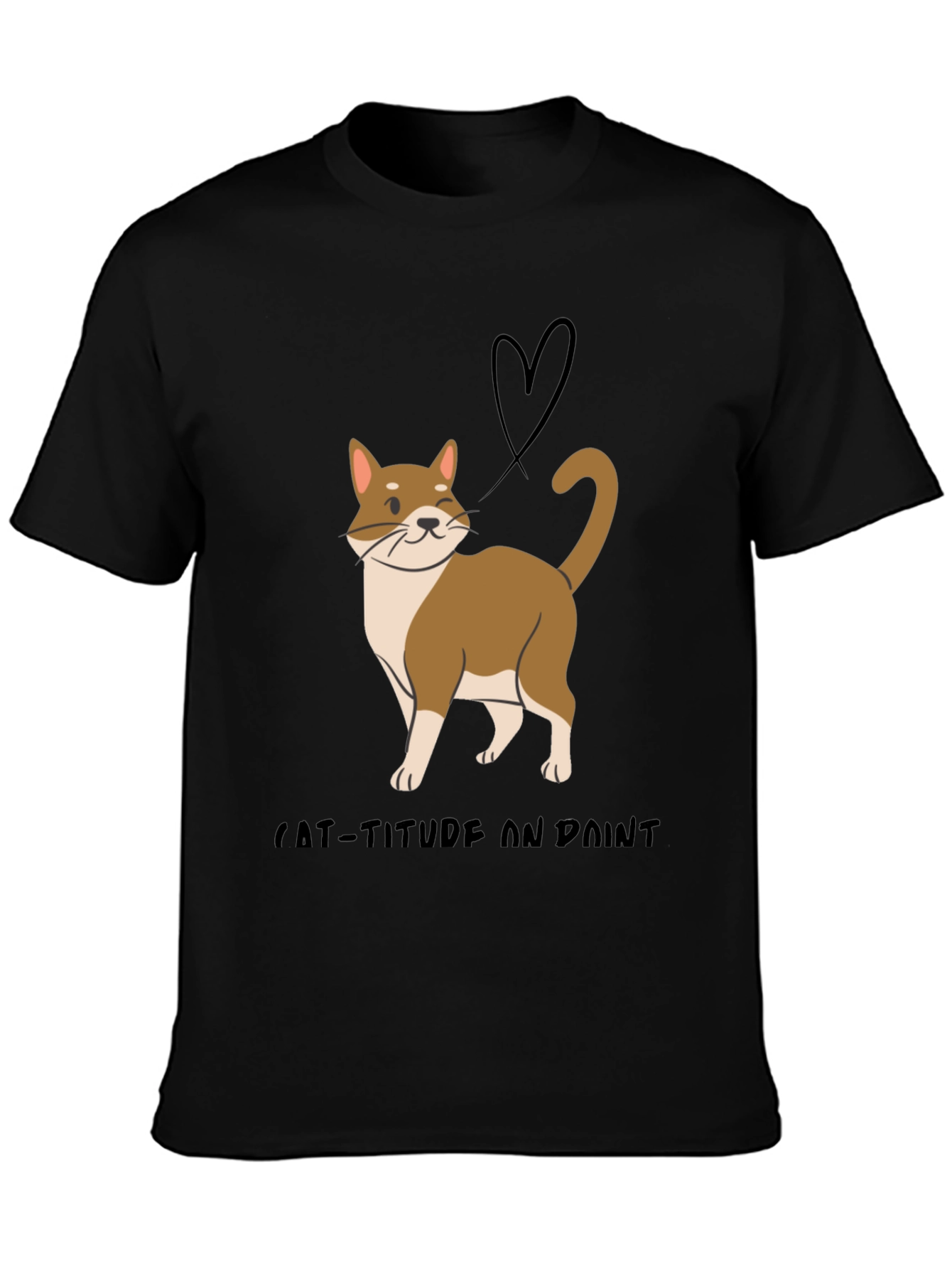 Cat-Titude T-Shirt:  Stylish Cat Design Soft Fabric