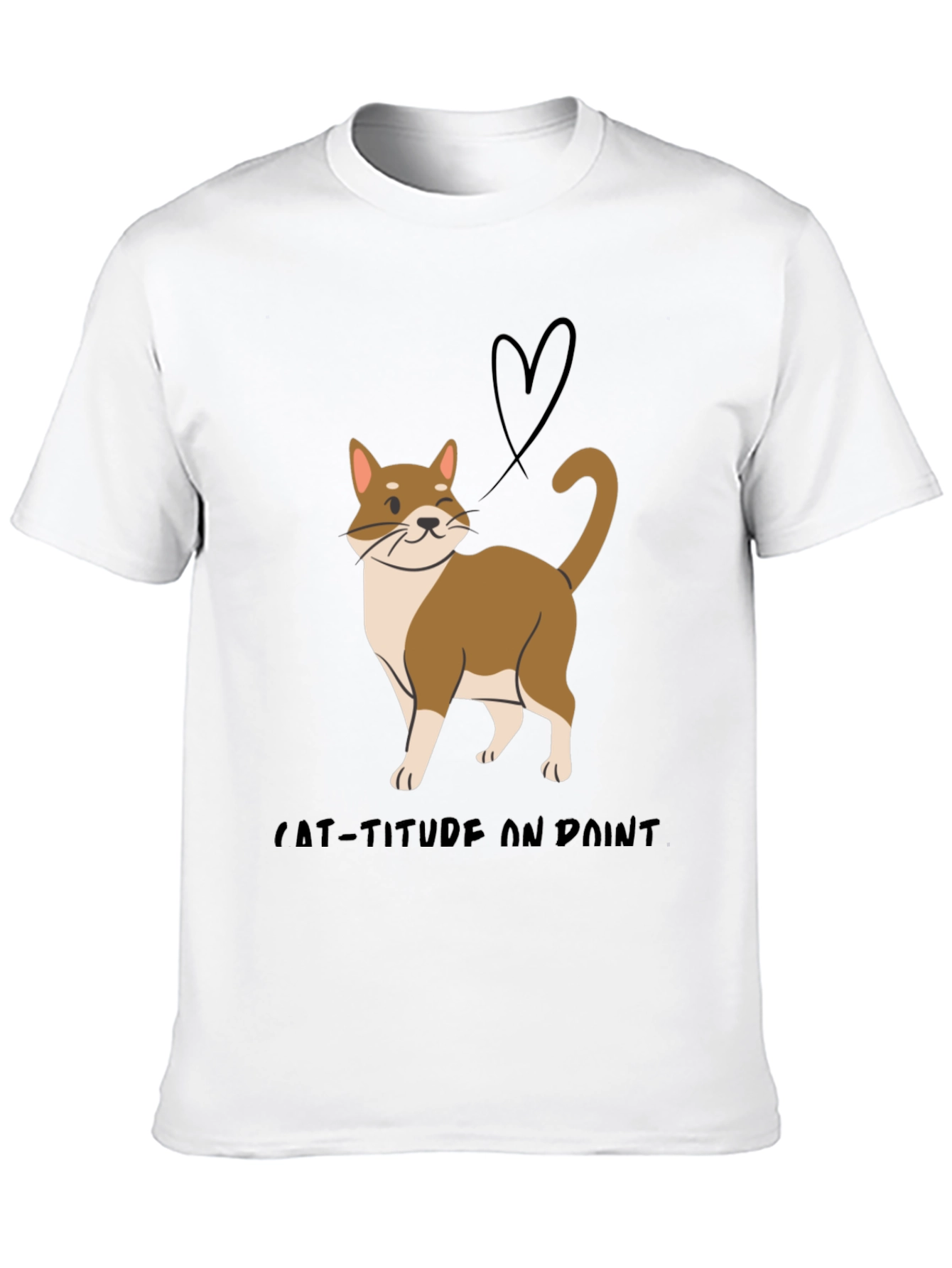 Cat-Titude T-Shirt:  Stylish Cat Design Soft Fabric