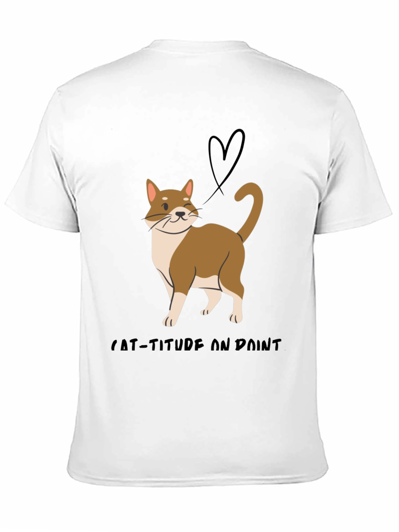 Cat-Titude T-Shirt:  Stylish Cat Design Soft Fabric