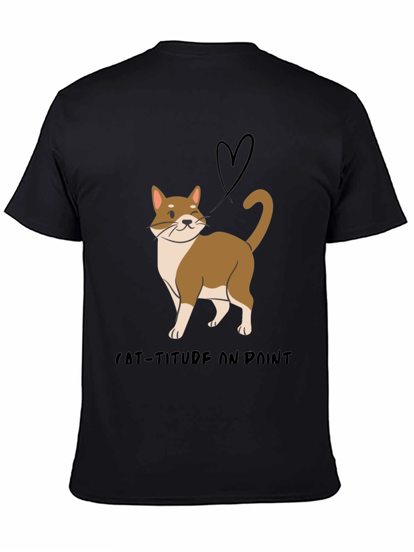 Cat-Titude T-Shirt:  Stylish Cat Design Soft Fabric