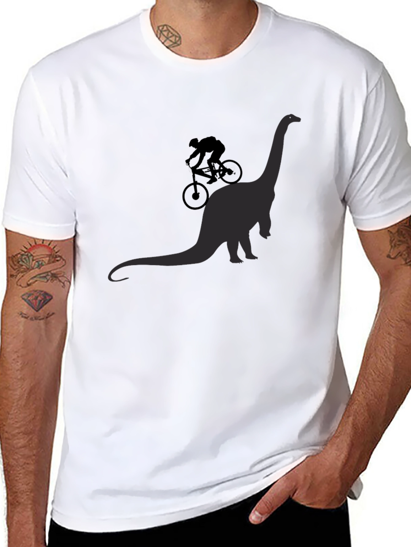 Dino Rider Tee - Black Graphic T-Shirt