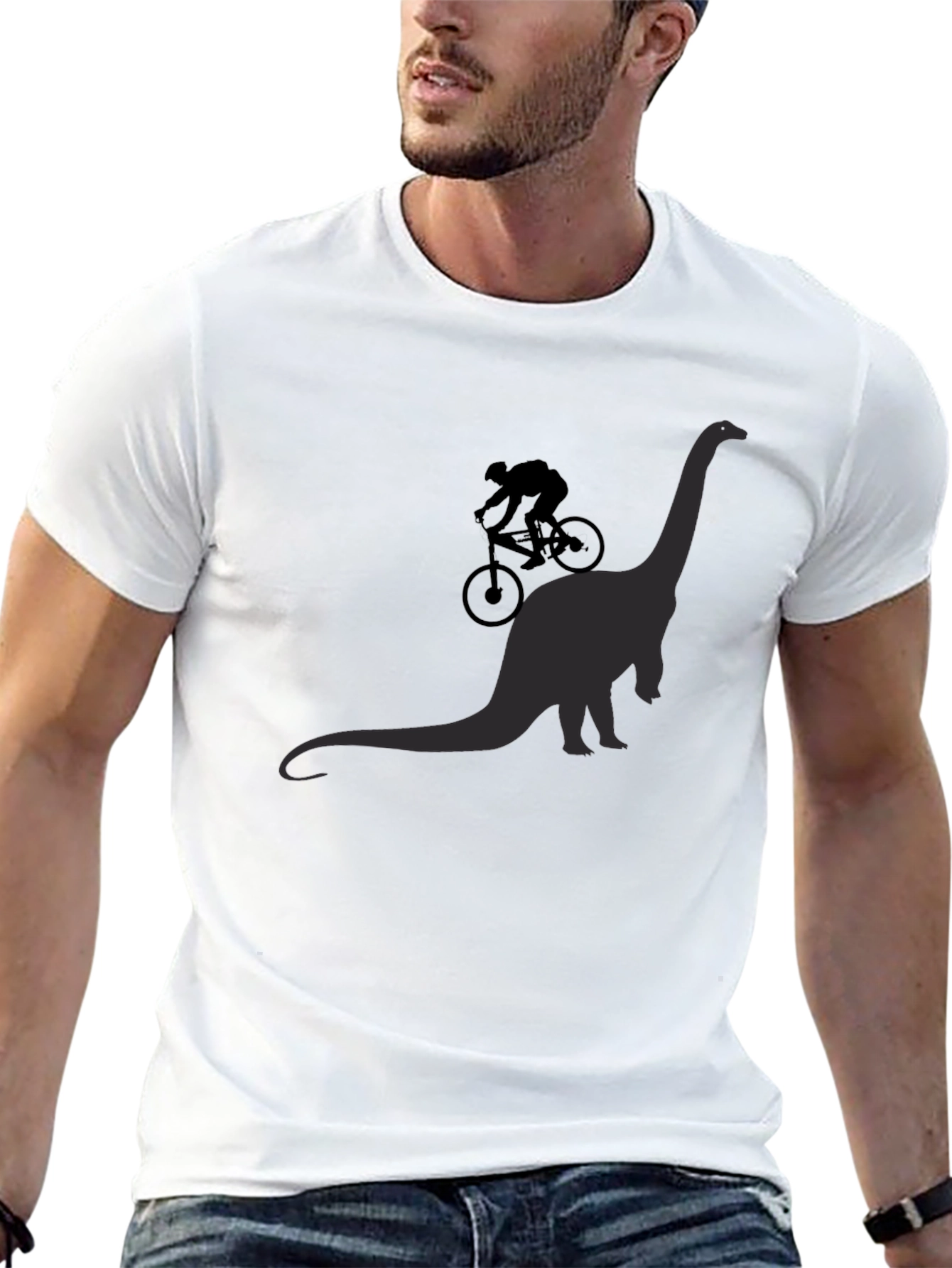 Dino Rider Tee - Black Graphic T-Shirt