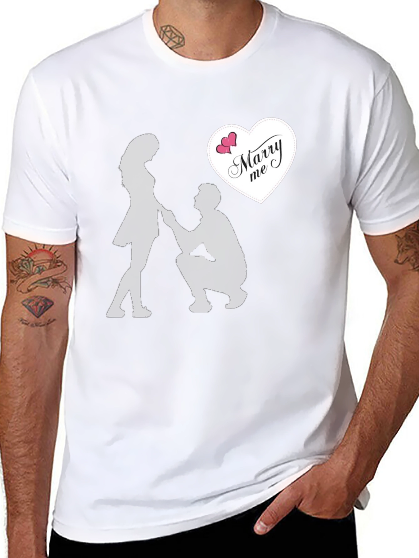 Marry Me Proposal Graphic Tee - Romantic Gift