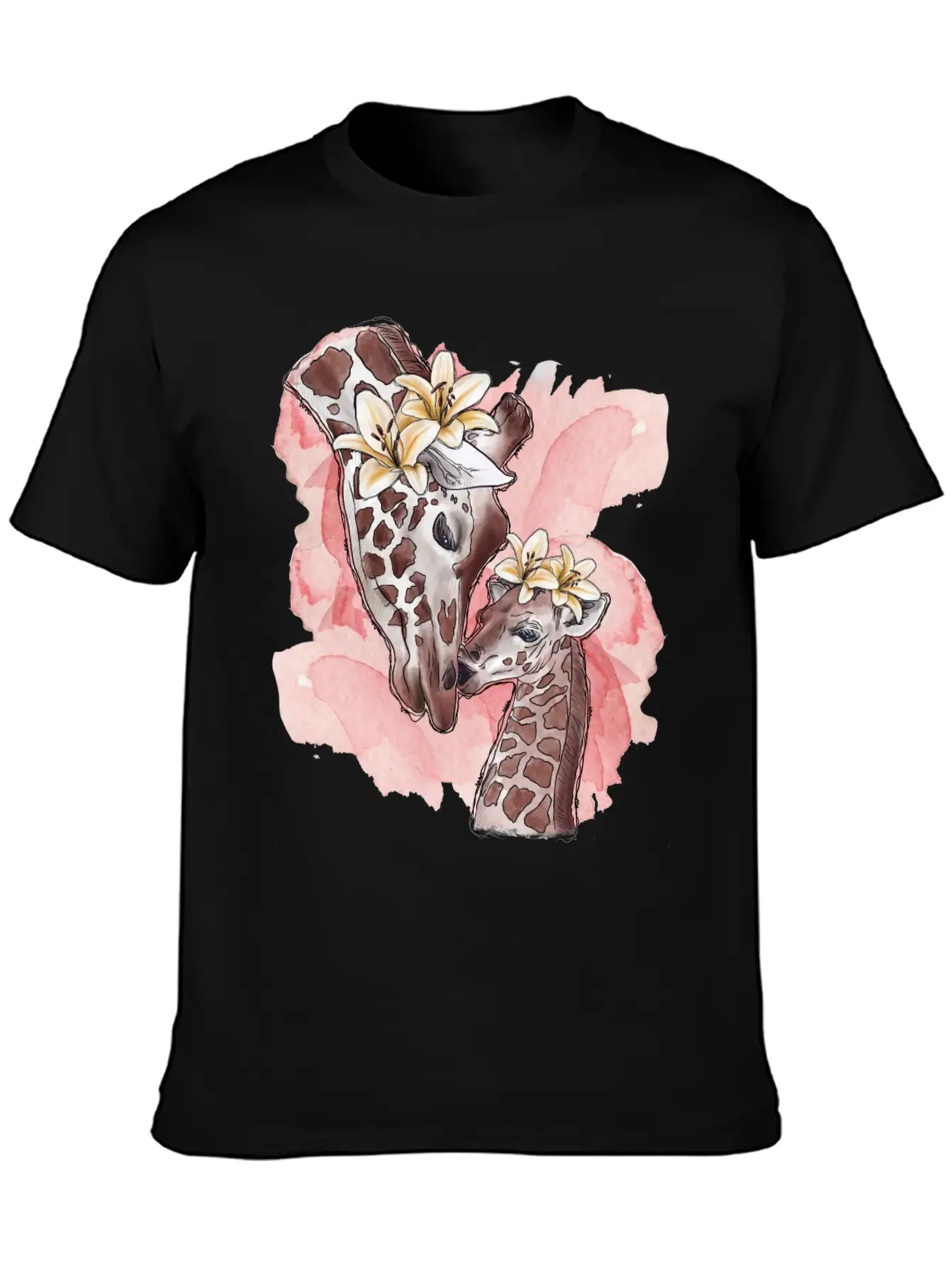Giraffe Mama Unisex Casual T-Shirt – Clean Design For Daily Comfort